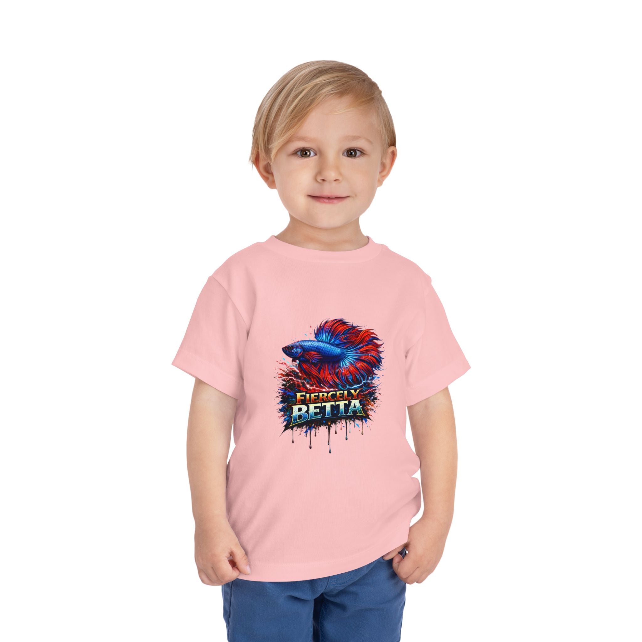 Toddler Tee - 'Fierce Betta' Colorful Betta Fish Graphic Shirt for Kids