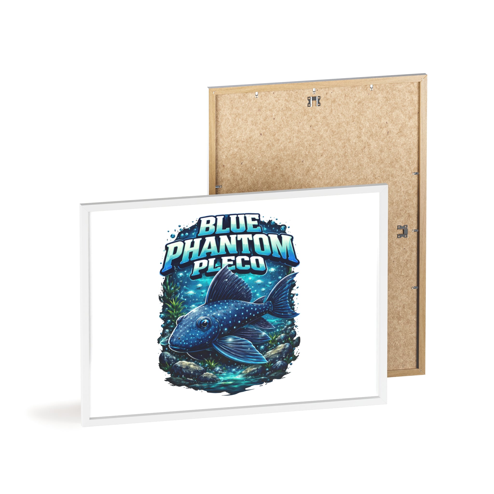 Blue Phantom Pleco Poster — Framed Aquarium Fish Wall Art