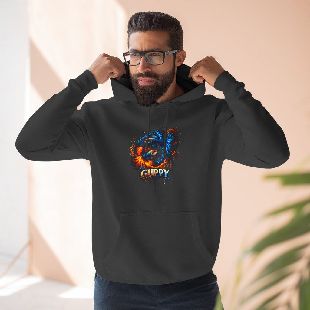 Fire & Ice Guppy – Premium Three-Panel Fleece Hoodie