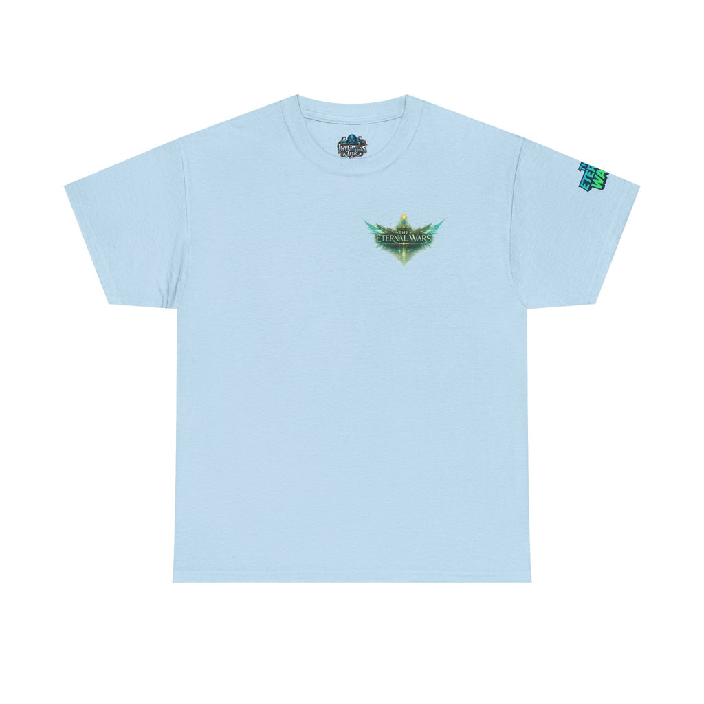 T-Shirt — Nature Warrior Graphic Tee with Man and Dog Illustration