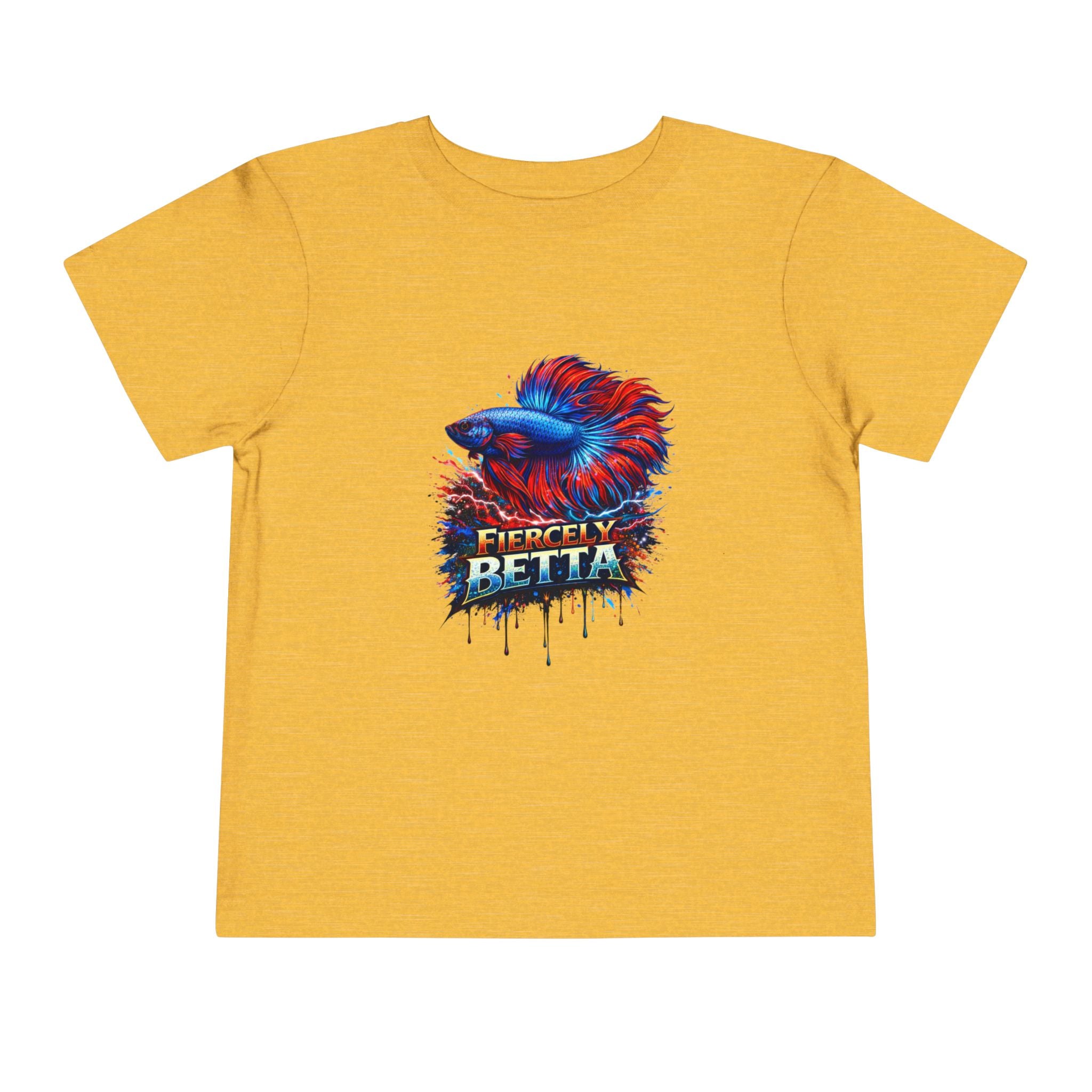 Toddler Tee - 'Fierce Betta' Colorful Betta Fish Graphic Shirt for Kids