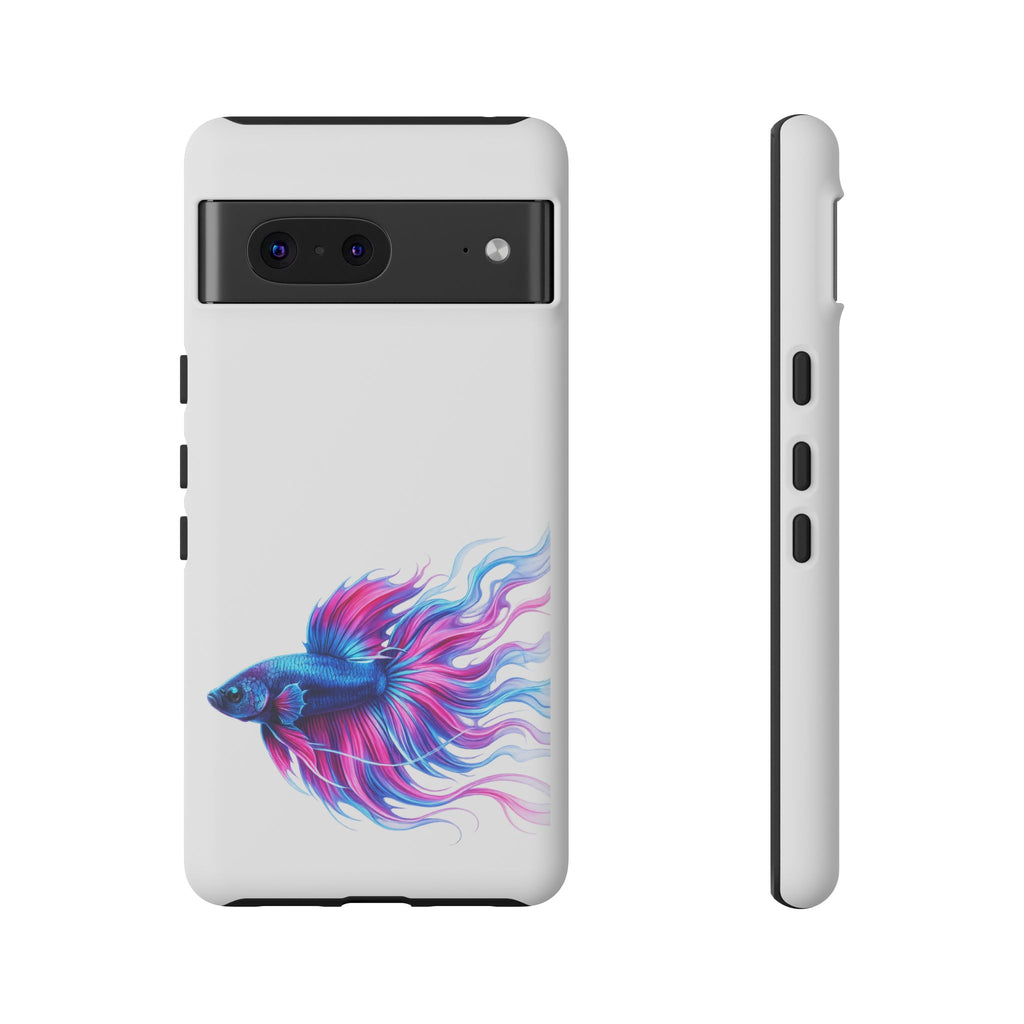 Betta Fish Tough Phone Case — Colorful Watercolor Fish Protective Cover