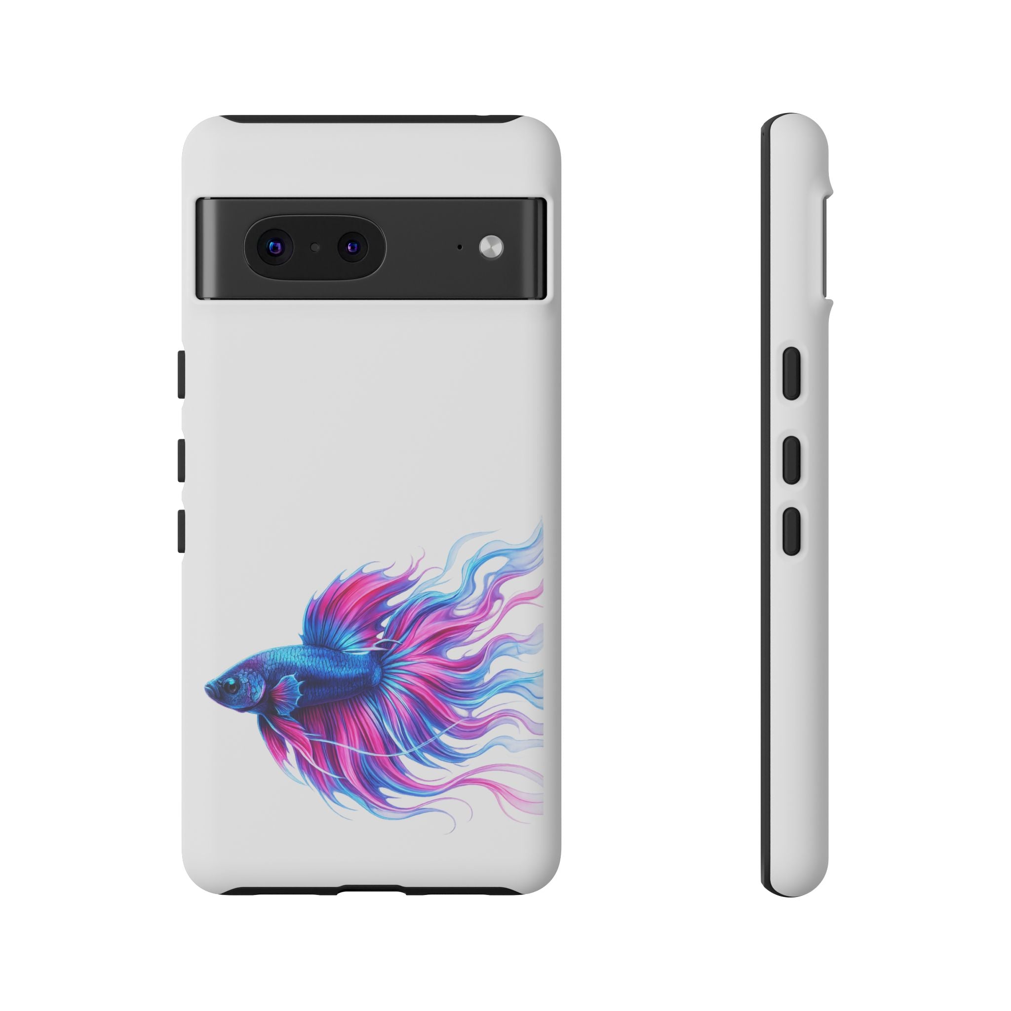 Betta Fish Tough Phone Case — Colorful Watercolor Fish Protective Cover