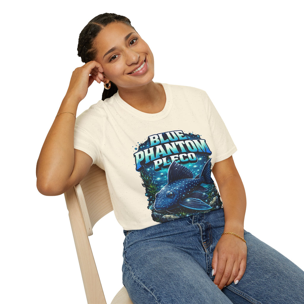 Blue Phantom Pleco T-Shirt — Graphic Aquarium Fish Tee