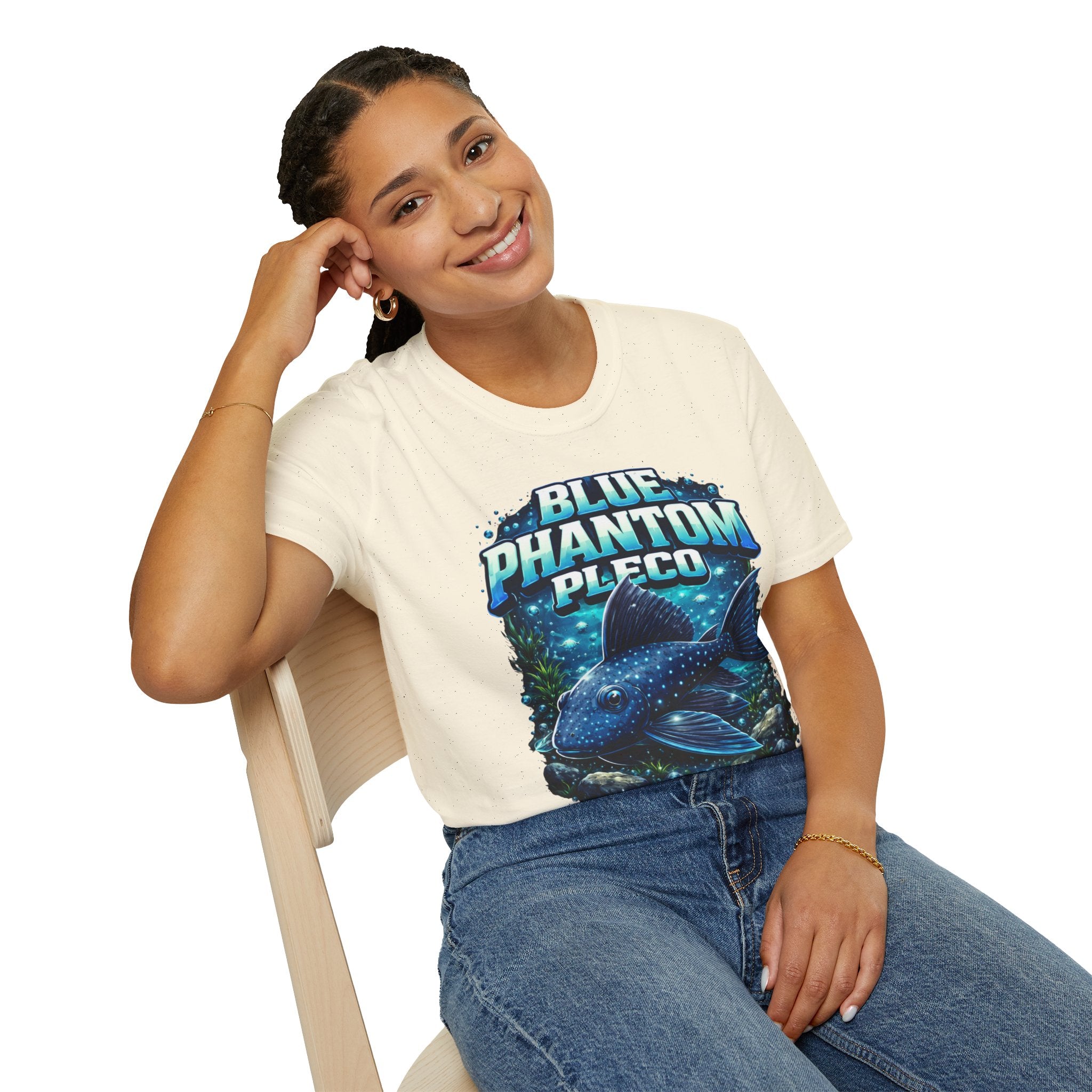 Blue Phantom Pleco T-Shirt — Graphic Aquarium Fish Tee
