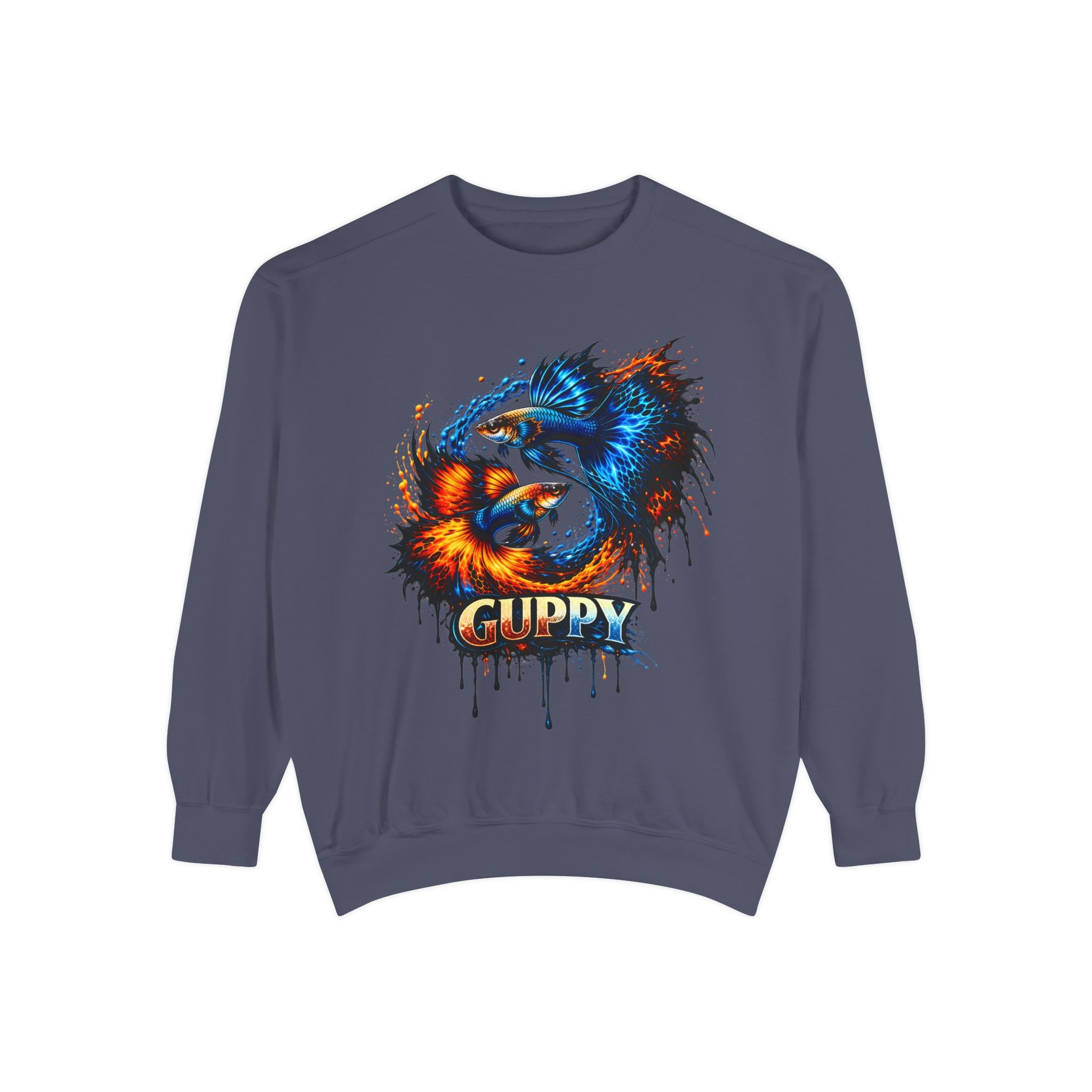 Fire & Ice Guppy – Premium "Neon Flare" Garment-Dyed Sweatshirt