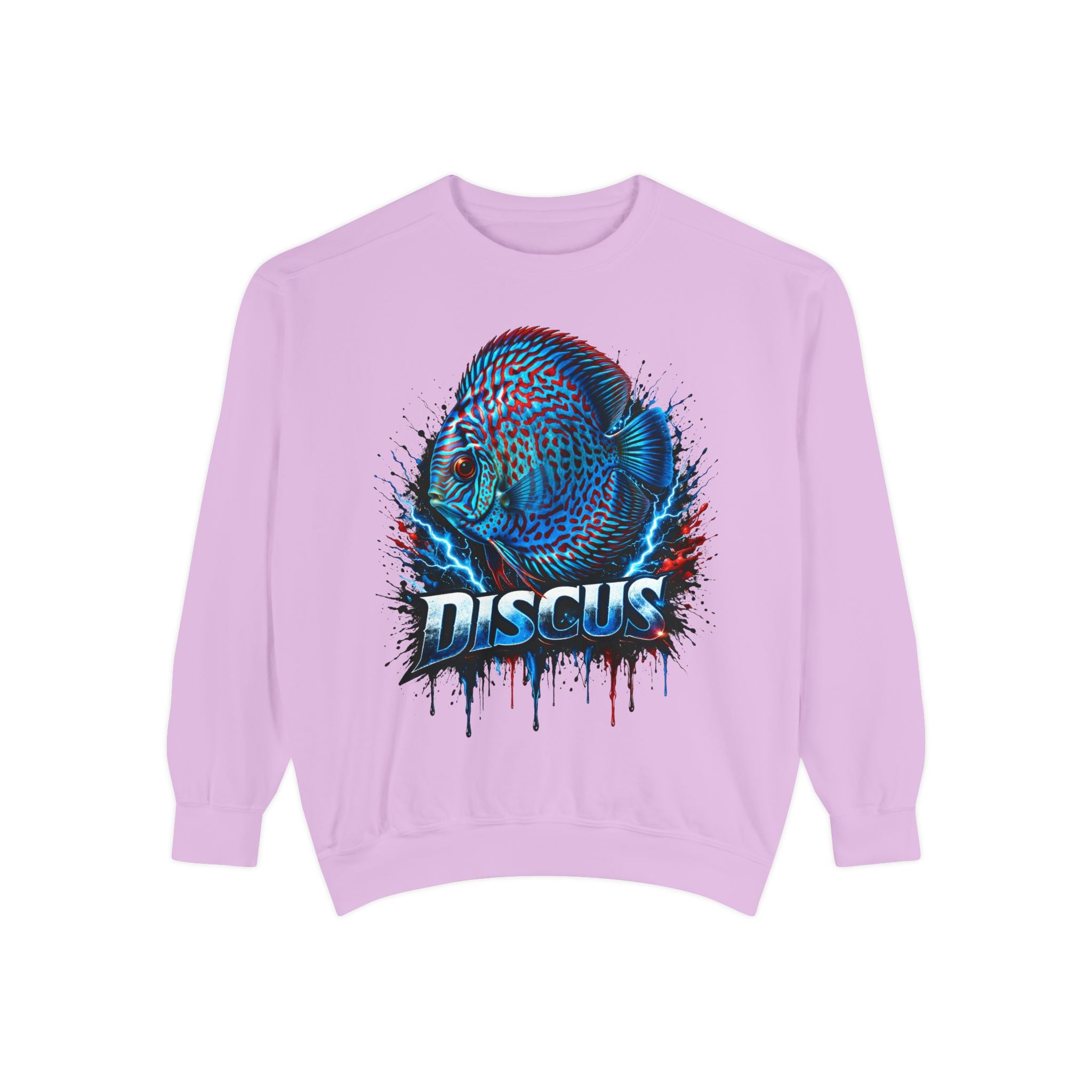 Discus Fish Graphic Sweatshirt — Vibrant Aquarium Lover Crewneck