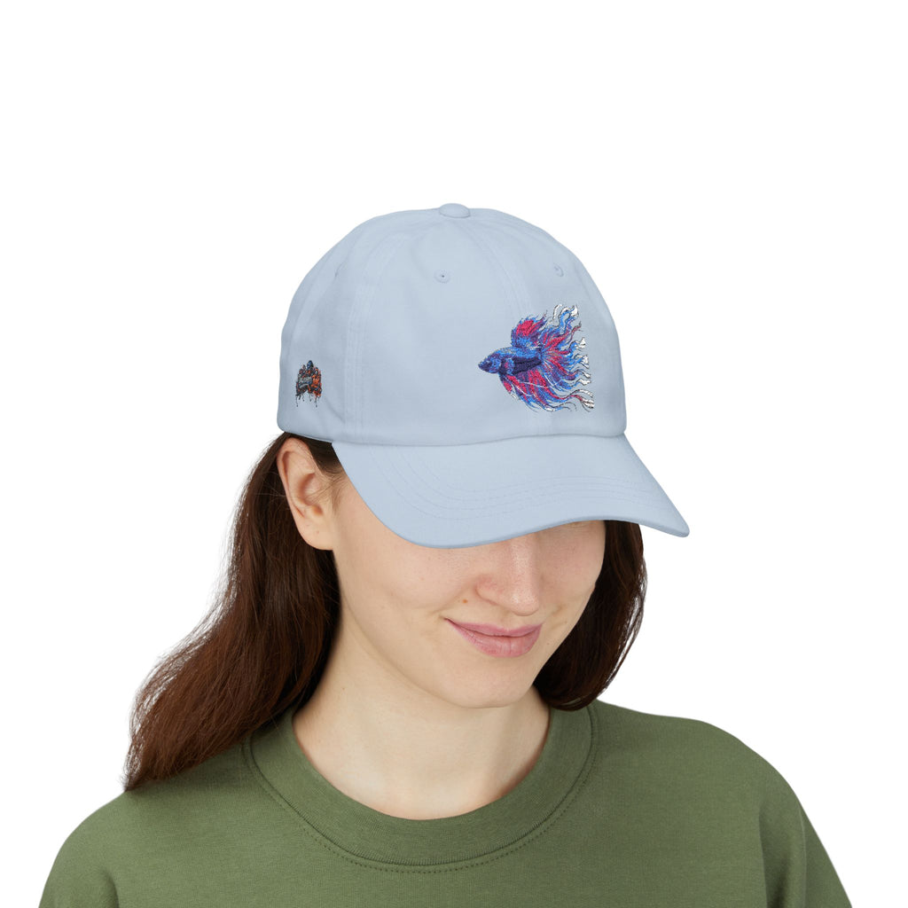 Betta Fish Dad Cap – Embroidered Color Splash Fish Baseball Hat