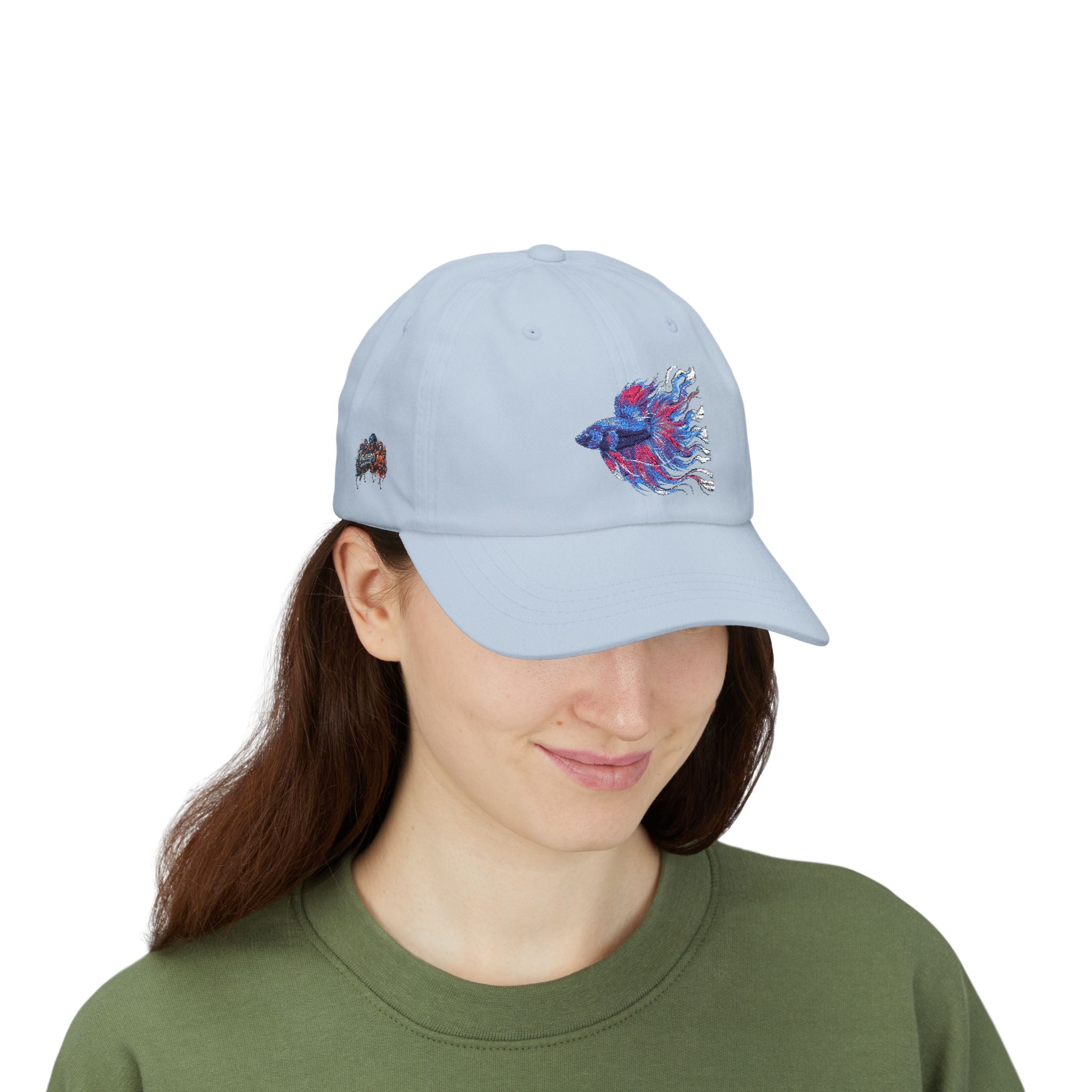 Betta Fish Dad Cap – Embroidered Color Splash Fish Baseball Hat