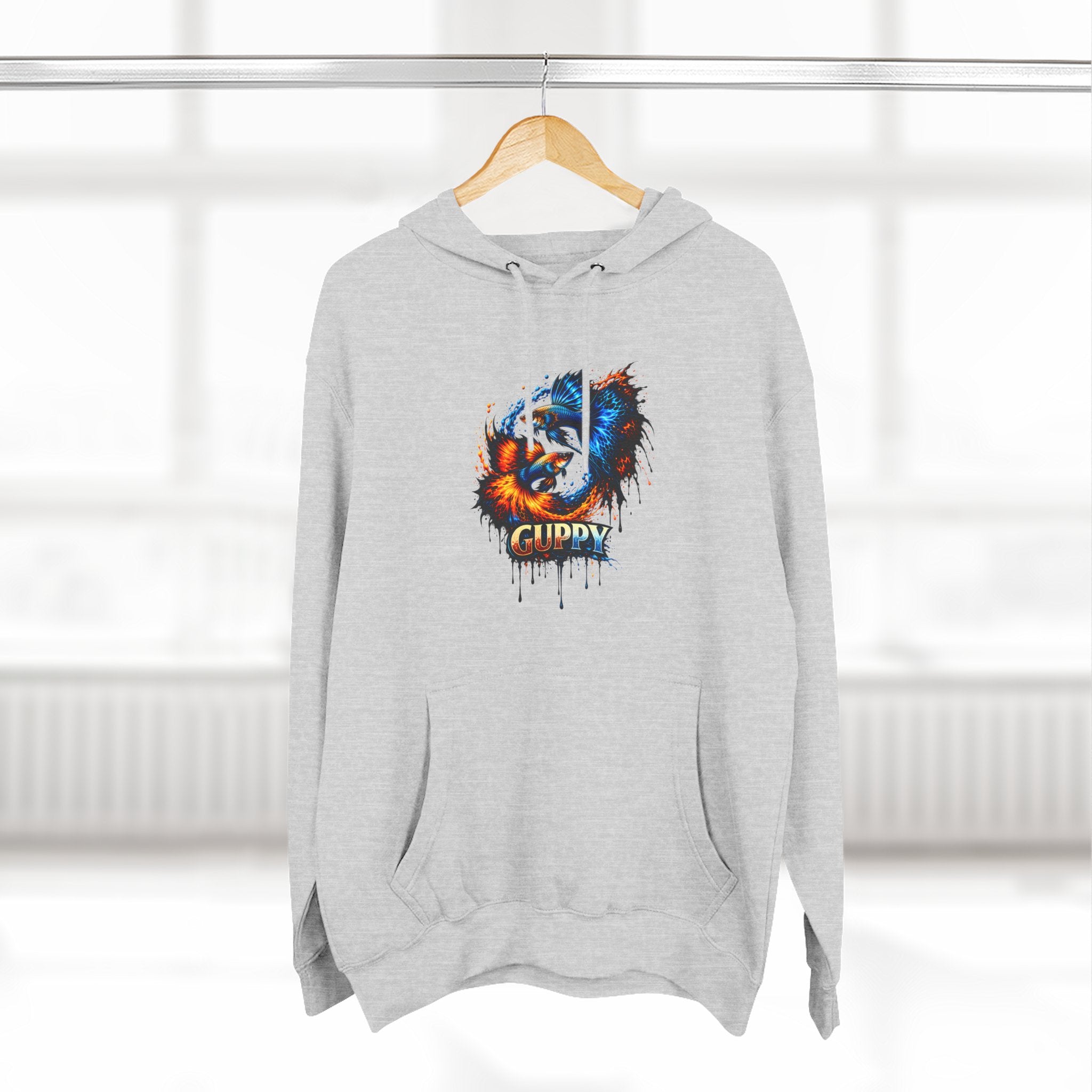 Fire & Ice Guppy – Premium Three-Panel Fleece Hoodie