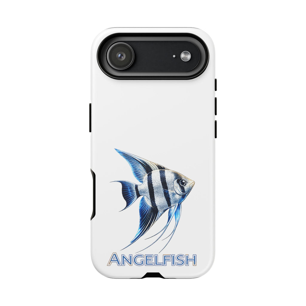 Angelfish Tough Phone Case – Durable Protective Case with Blue Tropical Fish Design