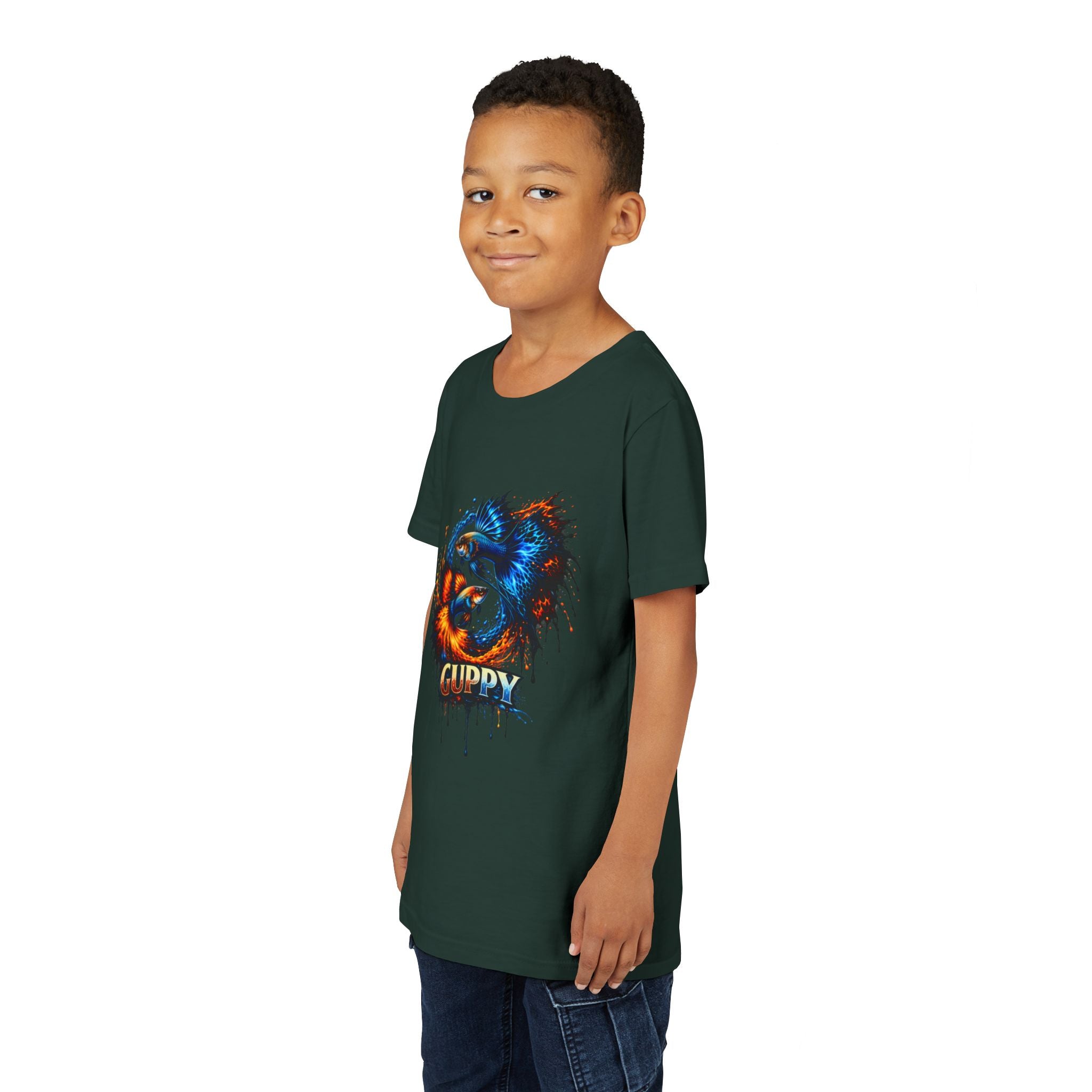 Fire & Ice Guppy – Youth "Neon Flare" Premium Tee