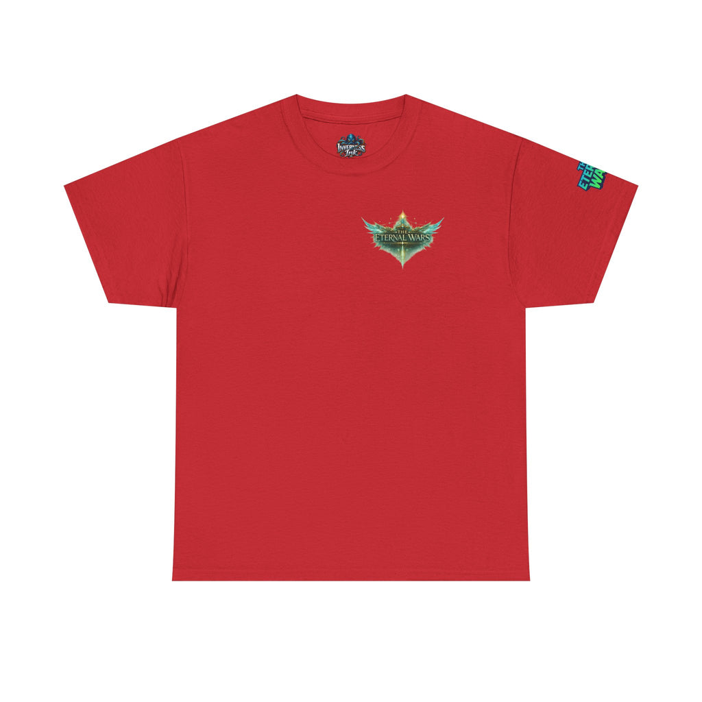 T-Shirt — Nature Warrior Graphic Tee with Man and Dog Illustration