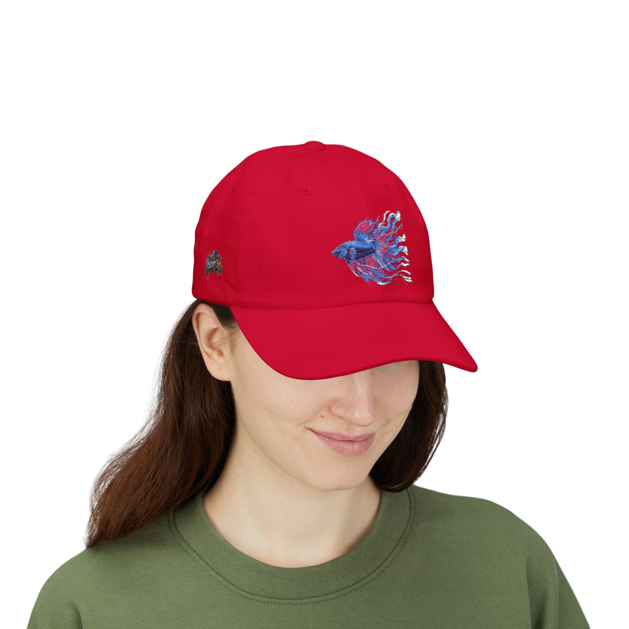 Betta Fish Dad Cap – Embroidered Color Splash Fish Baseball Hat