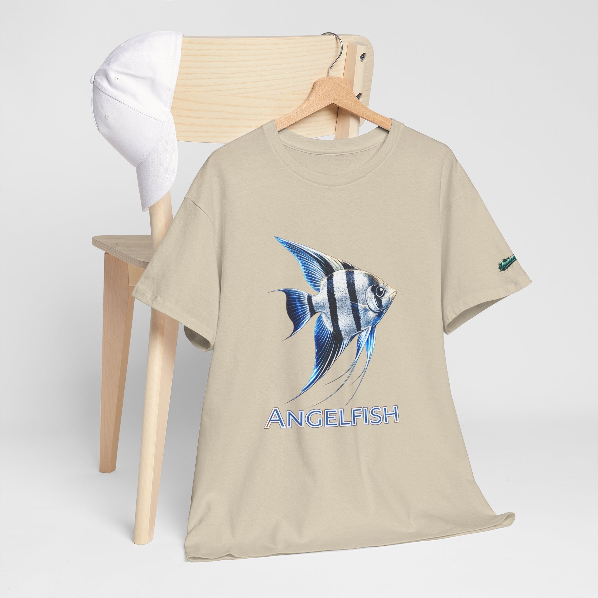 Angelfish Graphic Tee — Blue Tropical Fish Shirt