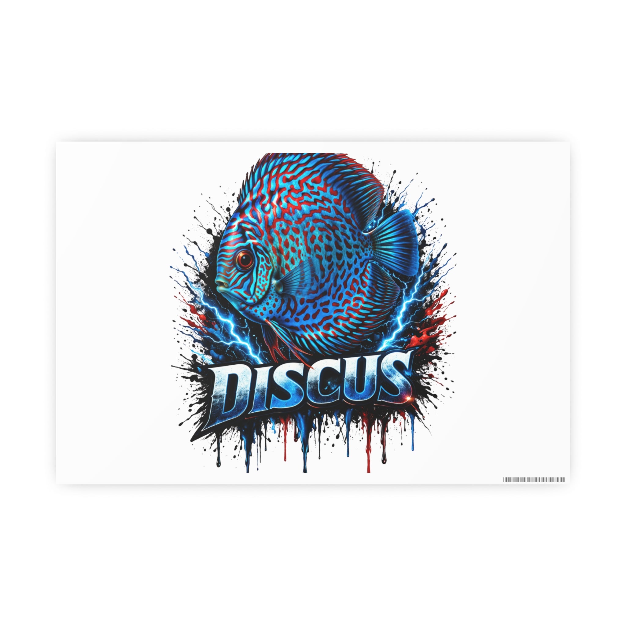 Discus Fish Art Poster — Vibrant Aquarium Wall Print