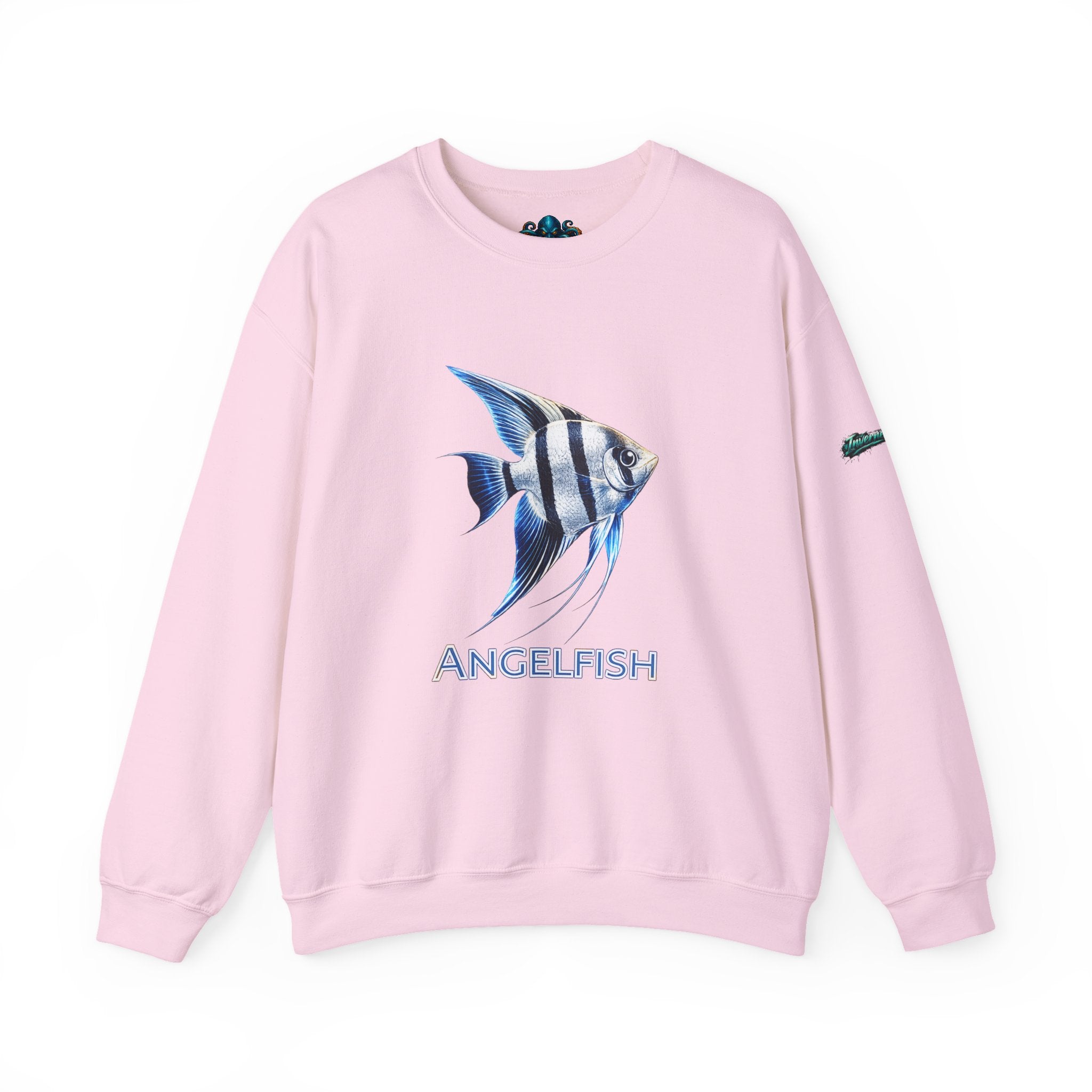 Angelfish Crewneck Sweatshirt — Blue Tropical Fish Graphic