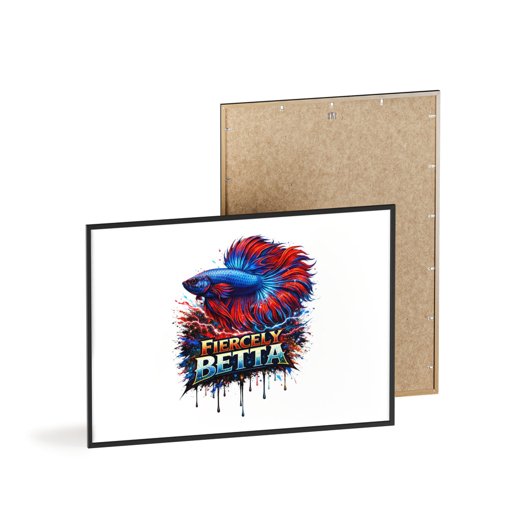 Fiercely Betta Framed Poster — Colorful Betta Fish Wall Art