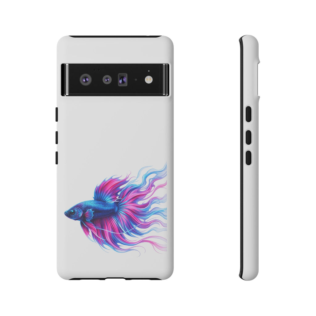 Betta Fish Tough Phone Case — Colorful Watercolor Fish Protective Cover