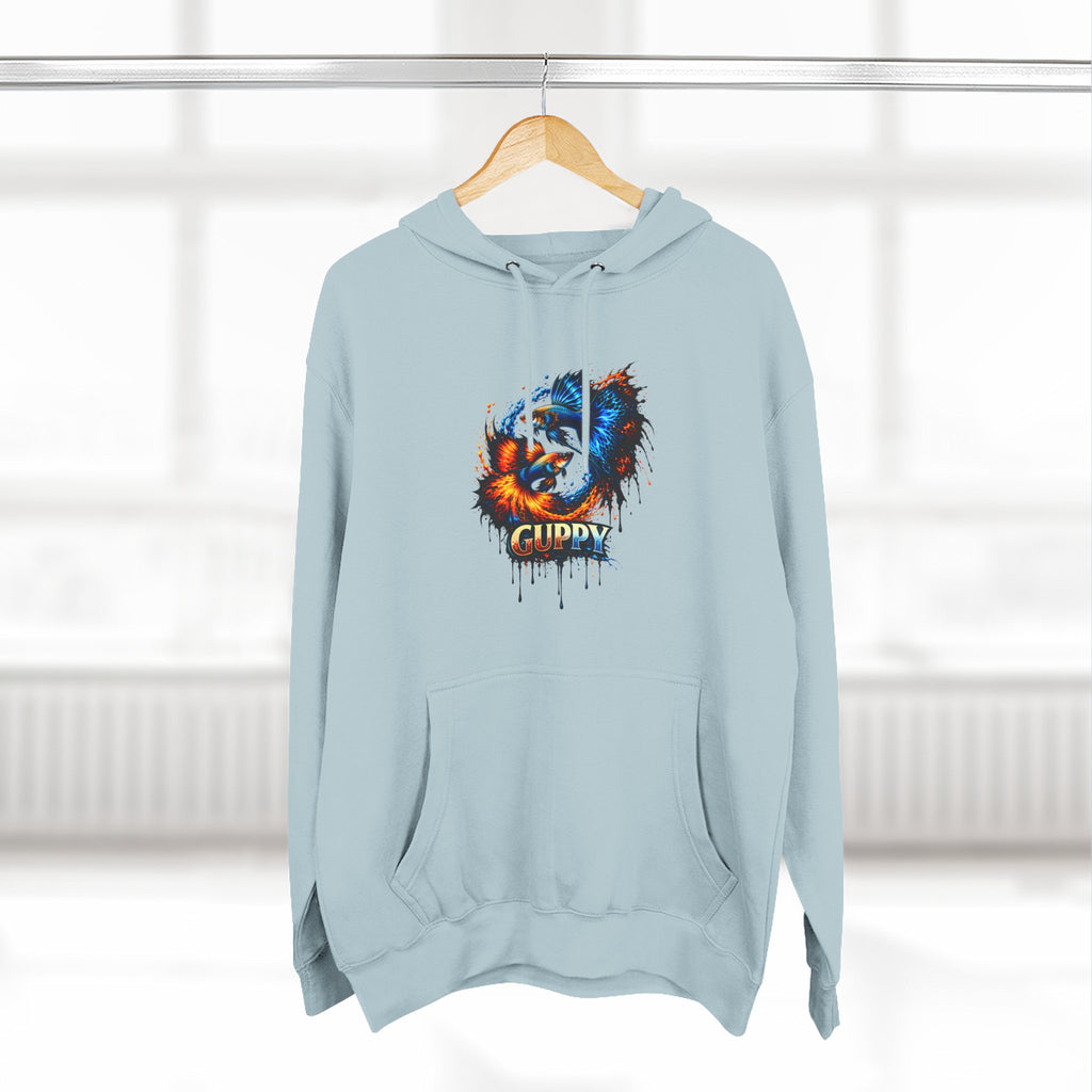 Fire & Ice Guppy – Premium Three-Panel Fleece Hoodie
