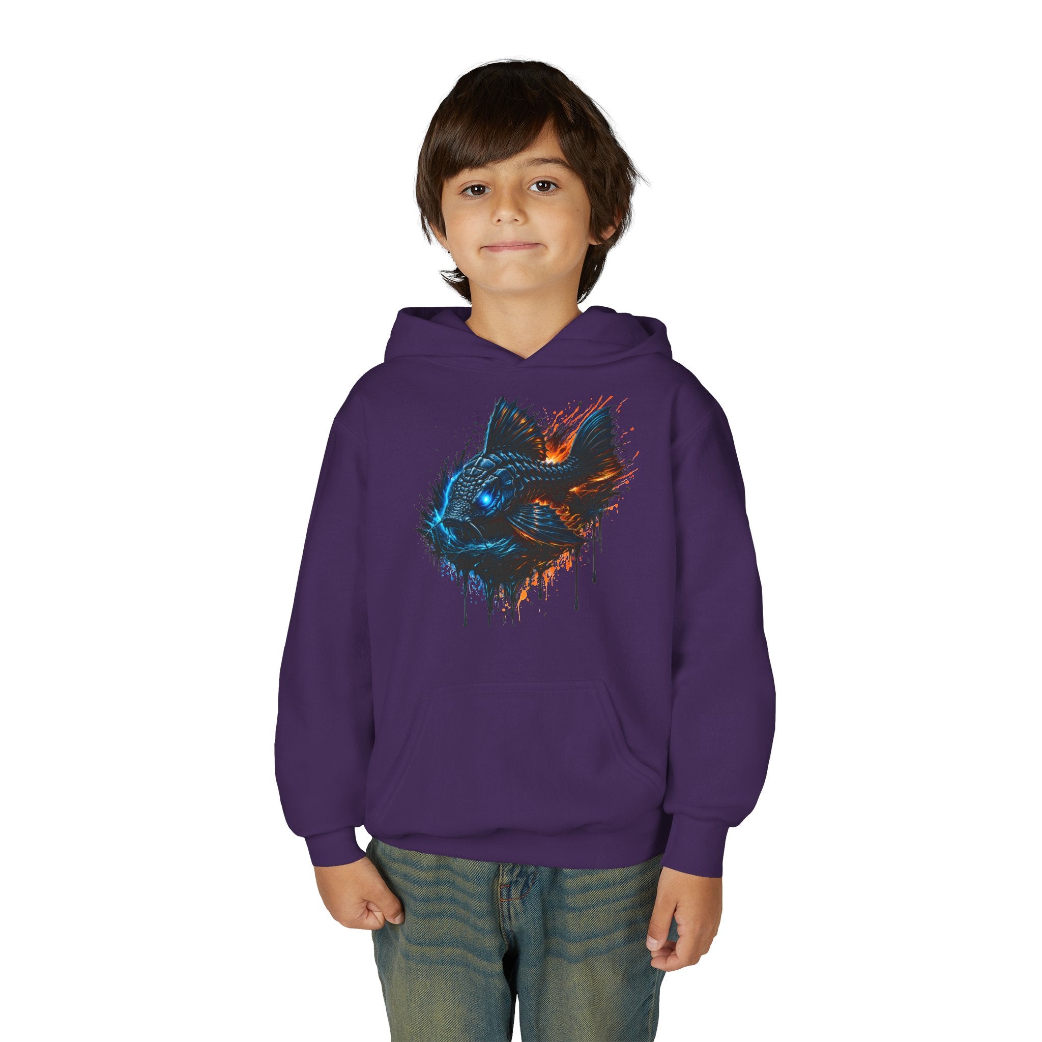 Armored Pleco L-185 – Youth Premium Hooded Sweatshirt