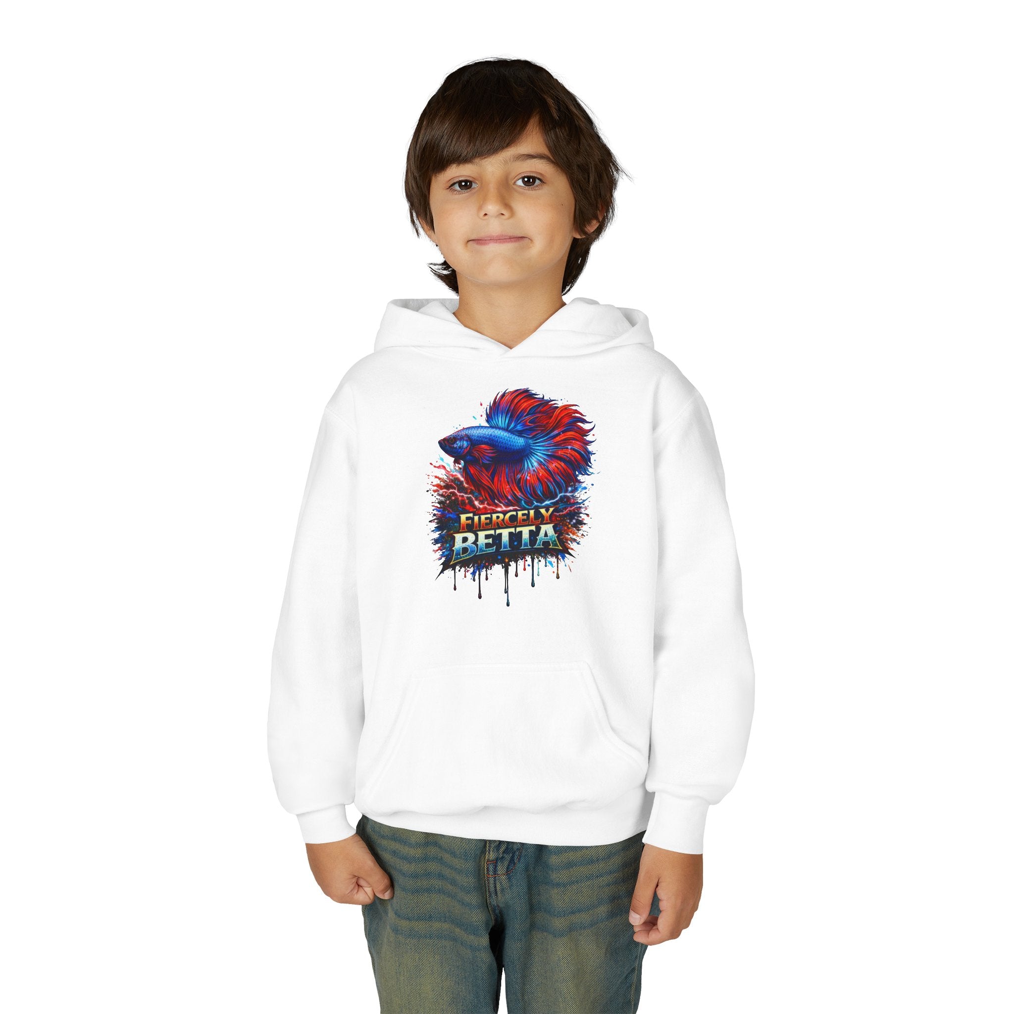Fiercely Betta – Kids "Neon Flare" Fleece Hoodie