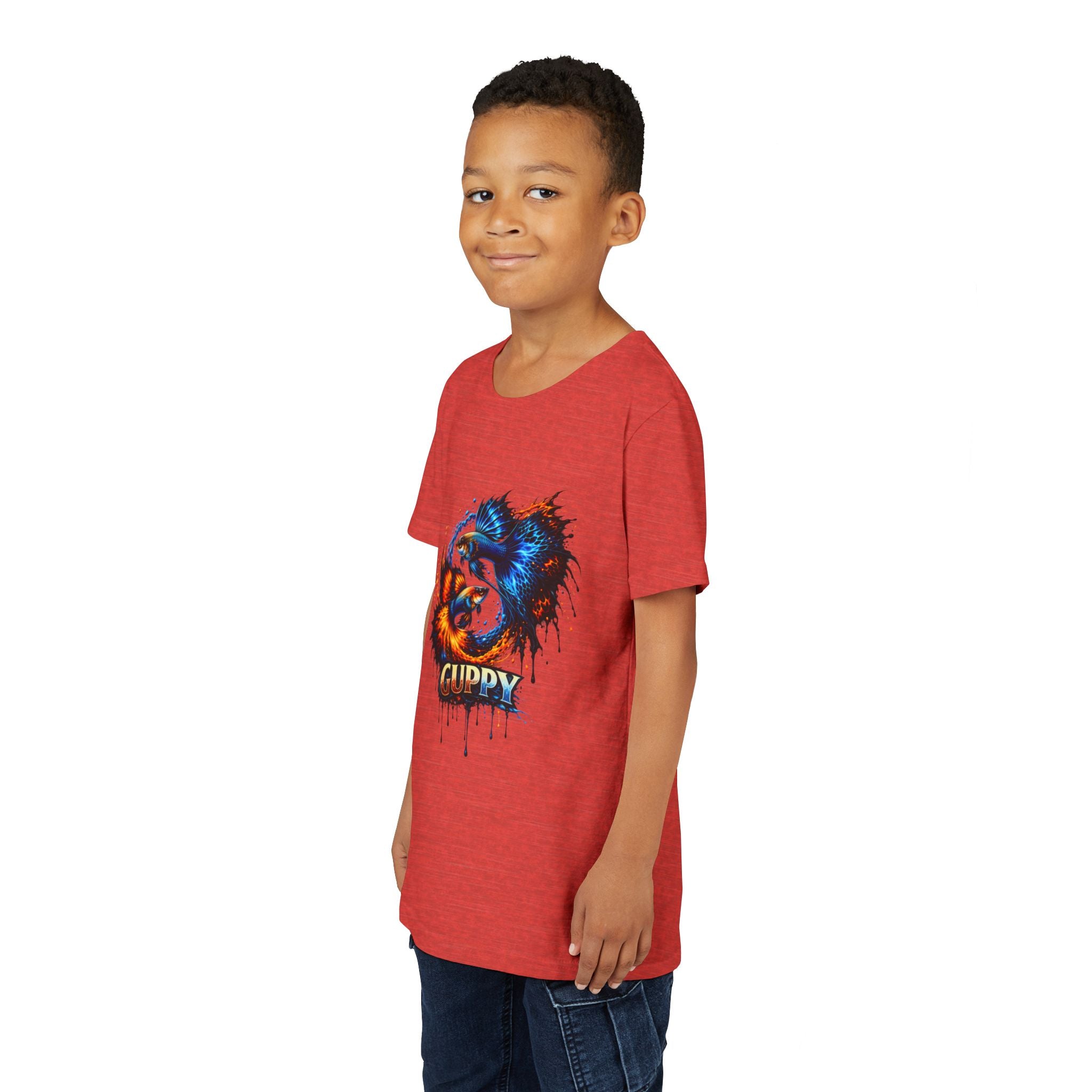 Fire & Ice Guppy – Youth "Neon Flare" Premium Tee