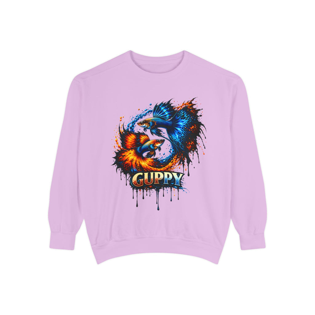 Fire & Ice Guppy – Premium "Neon Flare" Garment-Dyed Sweatshirt