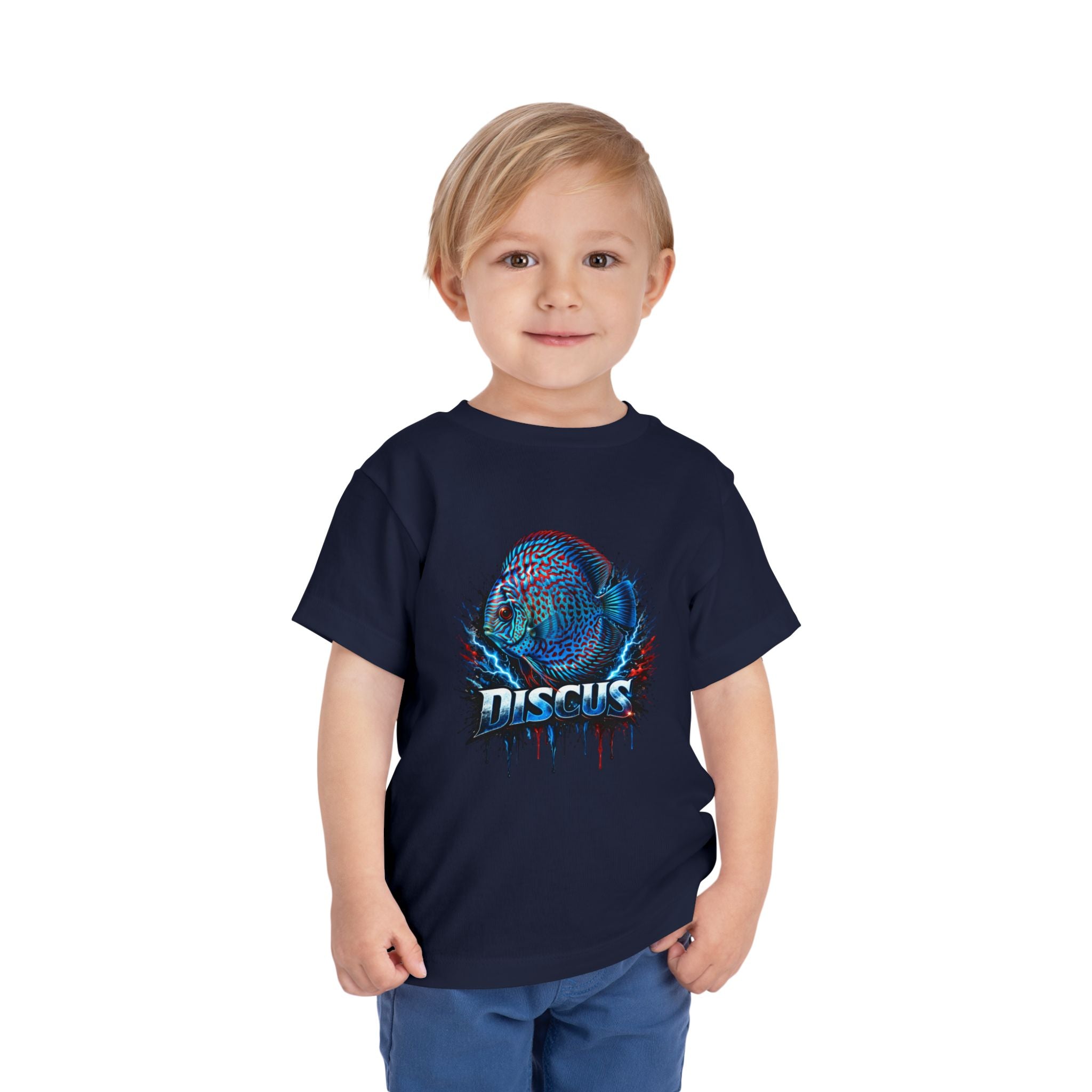 Toddler Tee - Colorful Discus Fish Graphic "Discus"