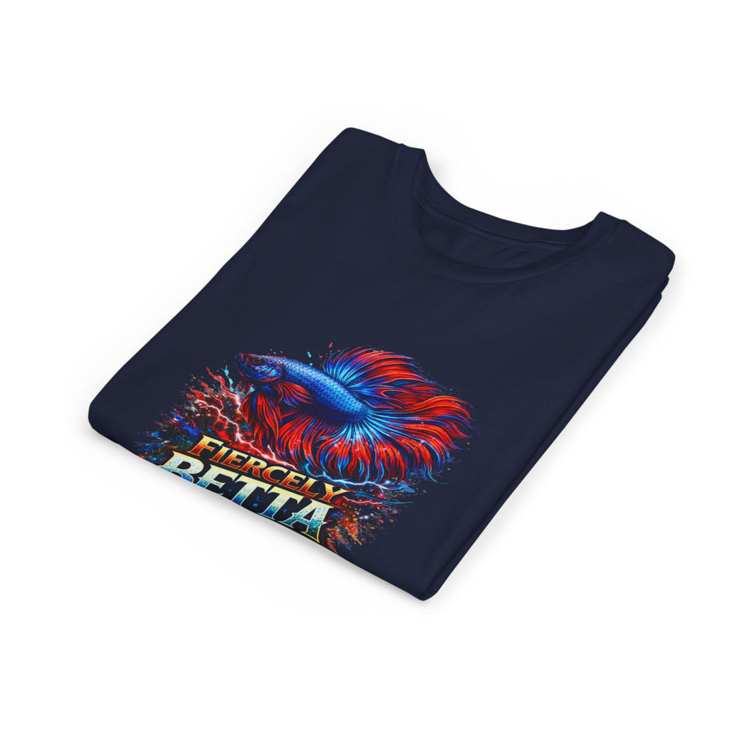 Fiercely Betta Youth Tee - Colorful Betta Fish Graphic Shirt