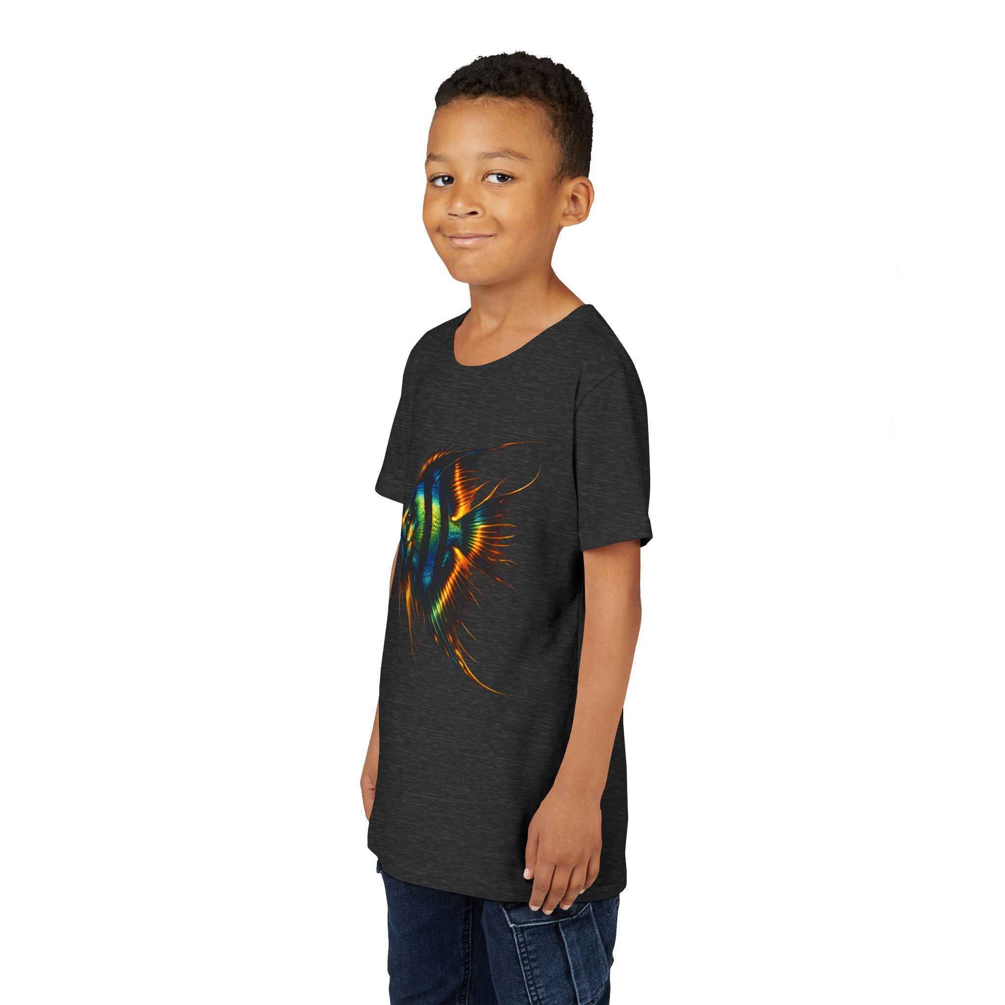Angelfish Youth Tee – Colorful Aquarium Fish Graphic Shirt for Kids
