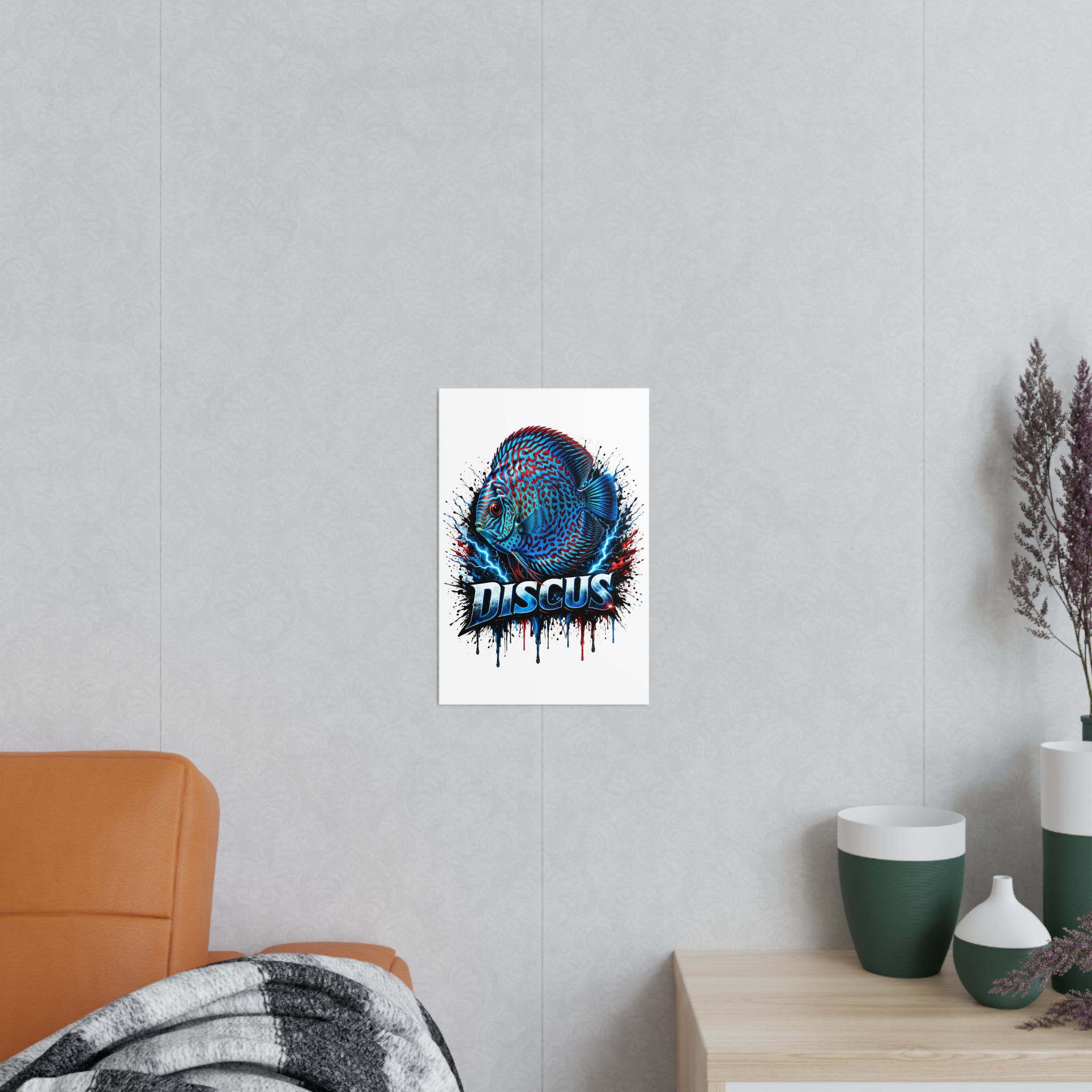 Discus Fish Photopaper Poster – Vibrant Aquarium Wall Art