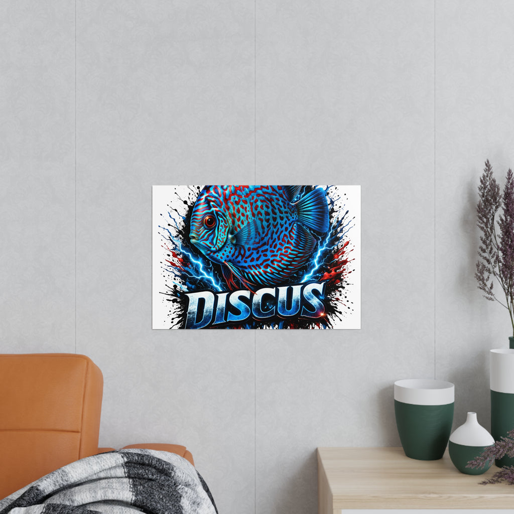 Discus Fish Photopaper Poster – Vibrant Aquarium Wall Art
