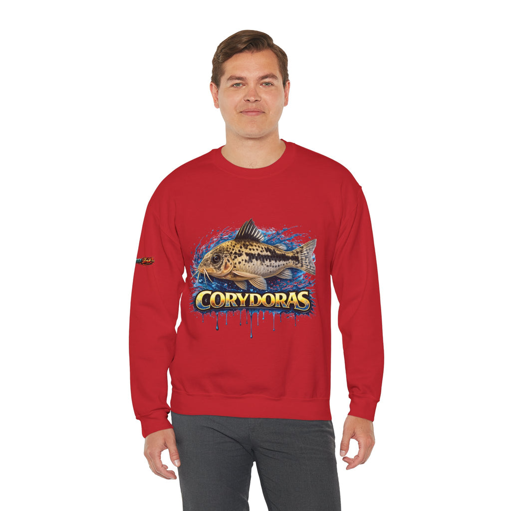 Peppered Corydoras Fish Crewneck Sweatshirt – Aquatic Aquarium Lover Tee