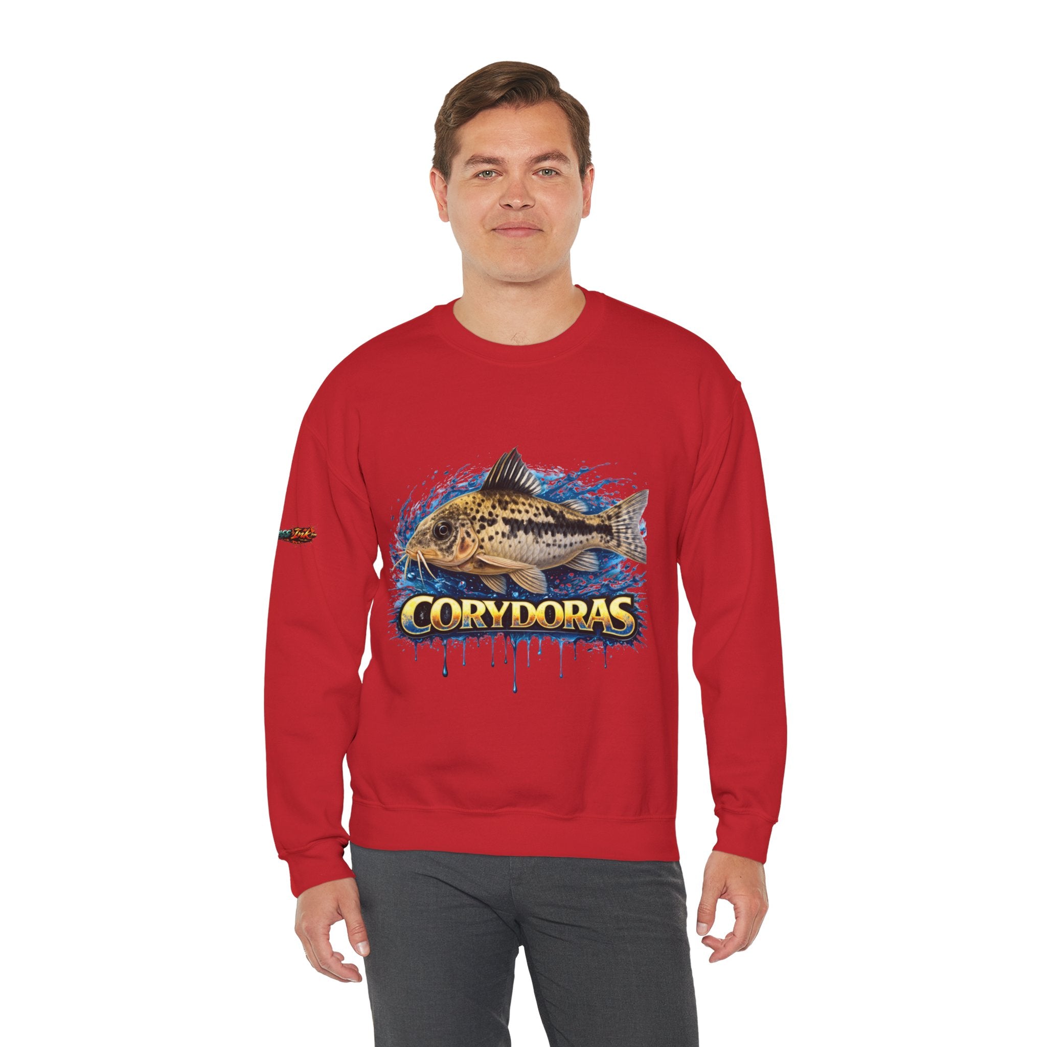 Peppered Corydoras Fish Crewneck Sweatshirt – Aquatic Aquarium Lover Tee