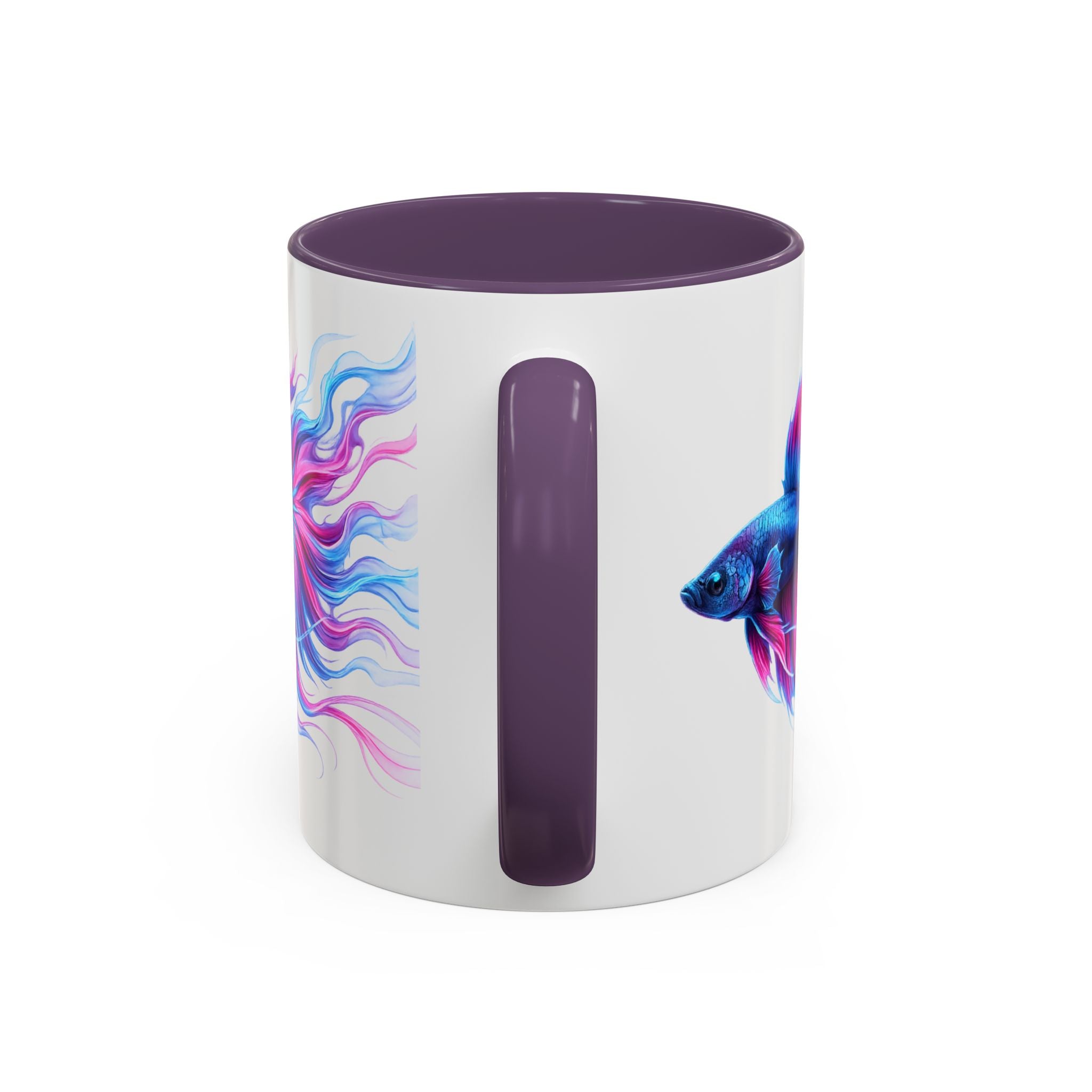 Betta Fish Accent Coffee Mug — Vibrant Neon Betta Design (11/15 oz)