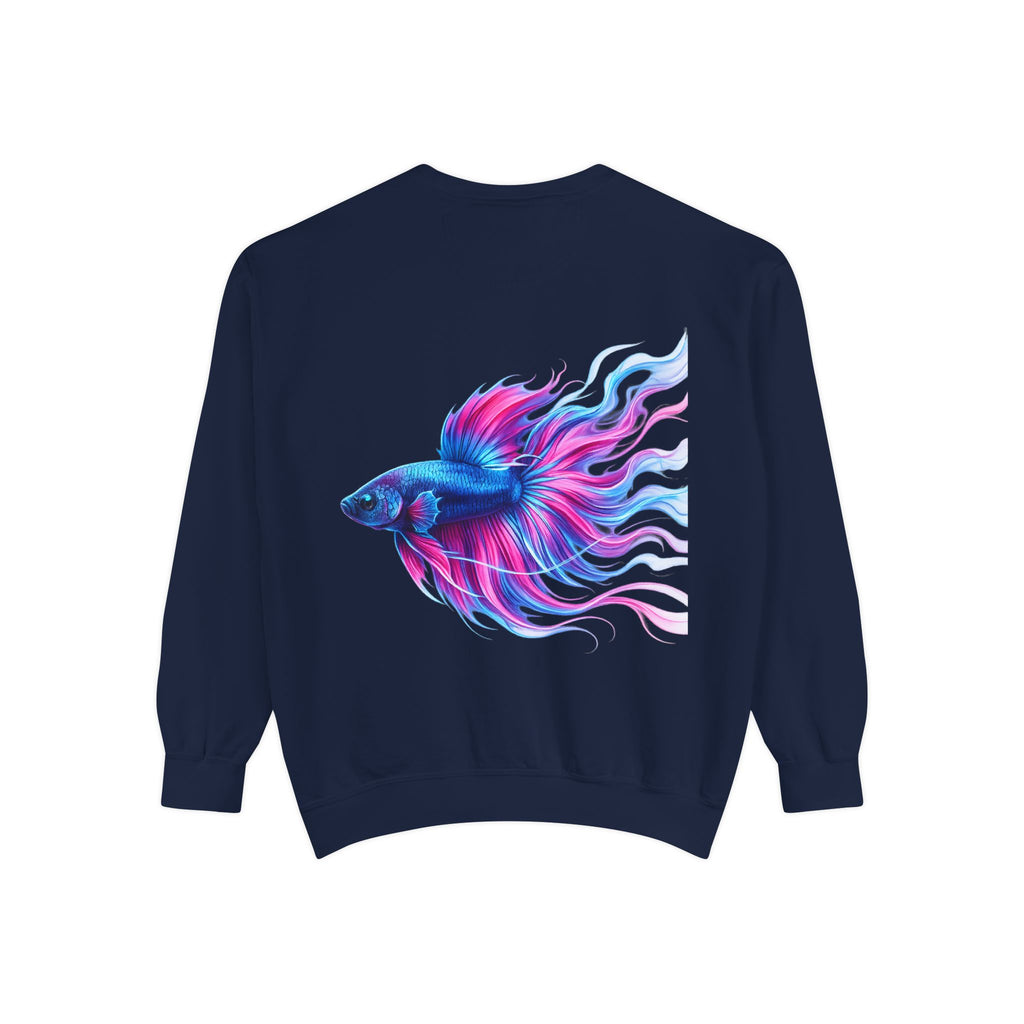 Betta Bliss Sweatshirt — Colorful Betta Fish Graphic Crewneck