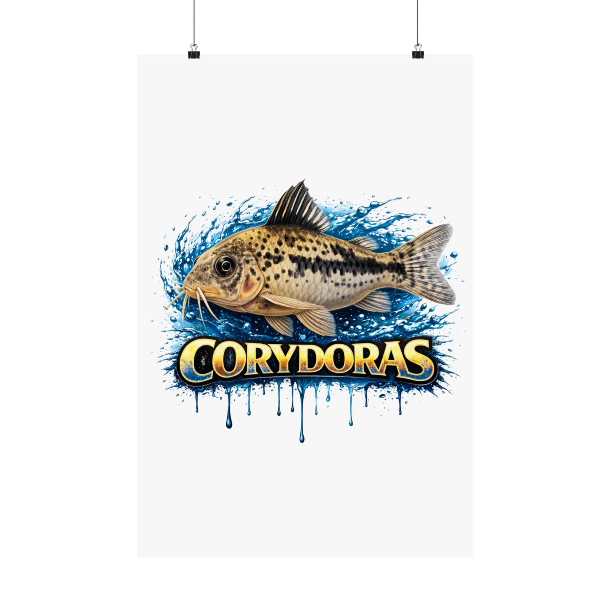 Corydoras Fish Matte Poster — Aquarium Lover Wall Art