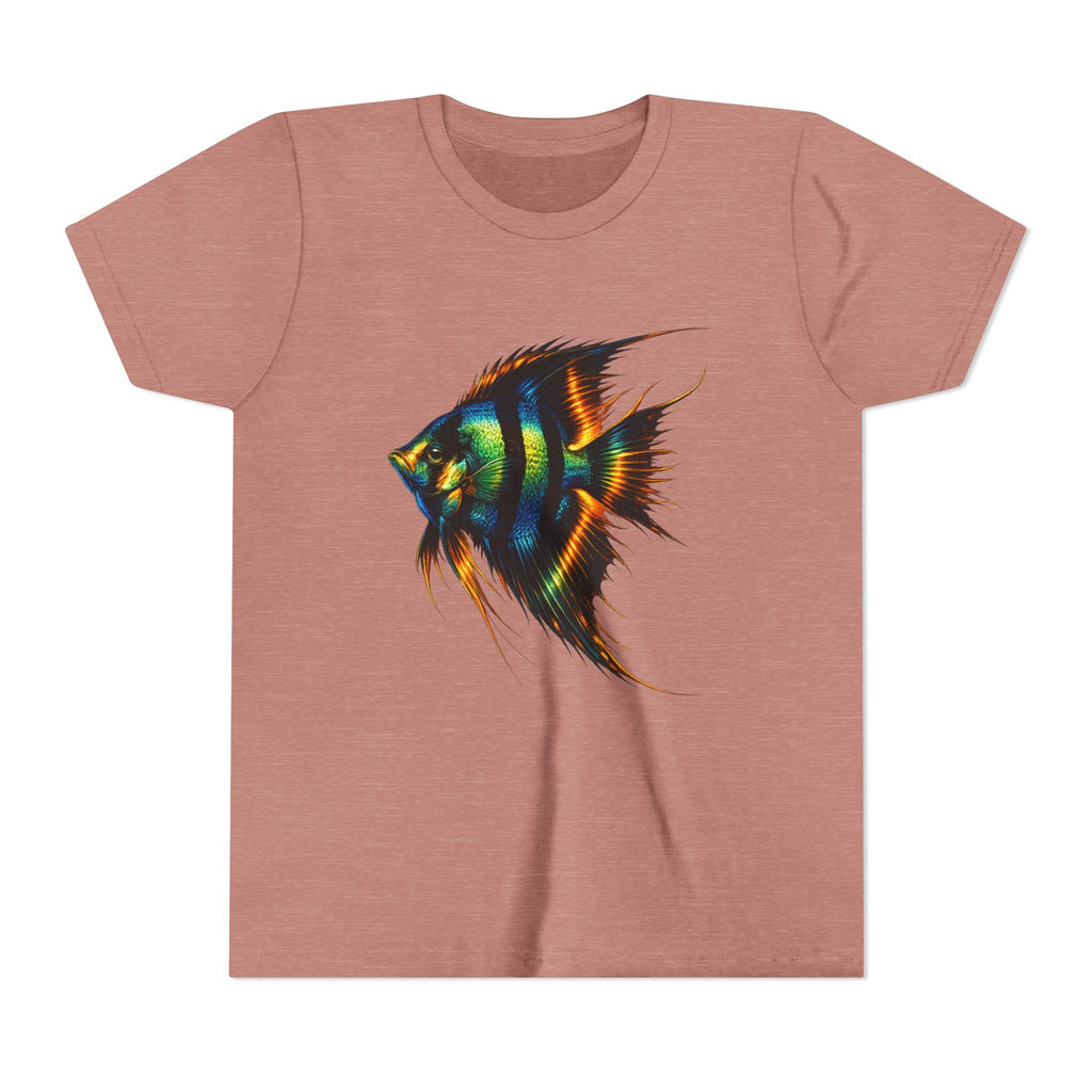 Angelfish Youth Tee – Colorful Aquarium Fish Graphic Shirt for Kids