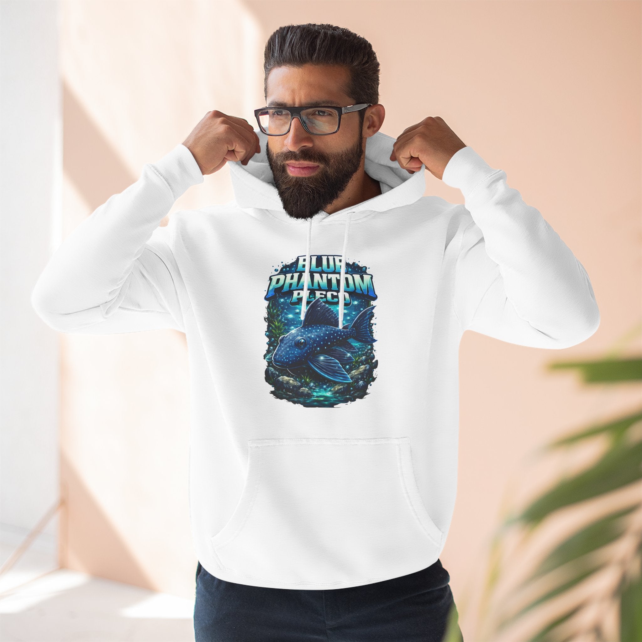 Blue Phantom Pleco L128 Hoodies | Premium Fish Keeper Streetwear | Inverness Ink