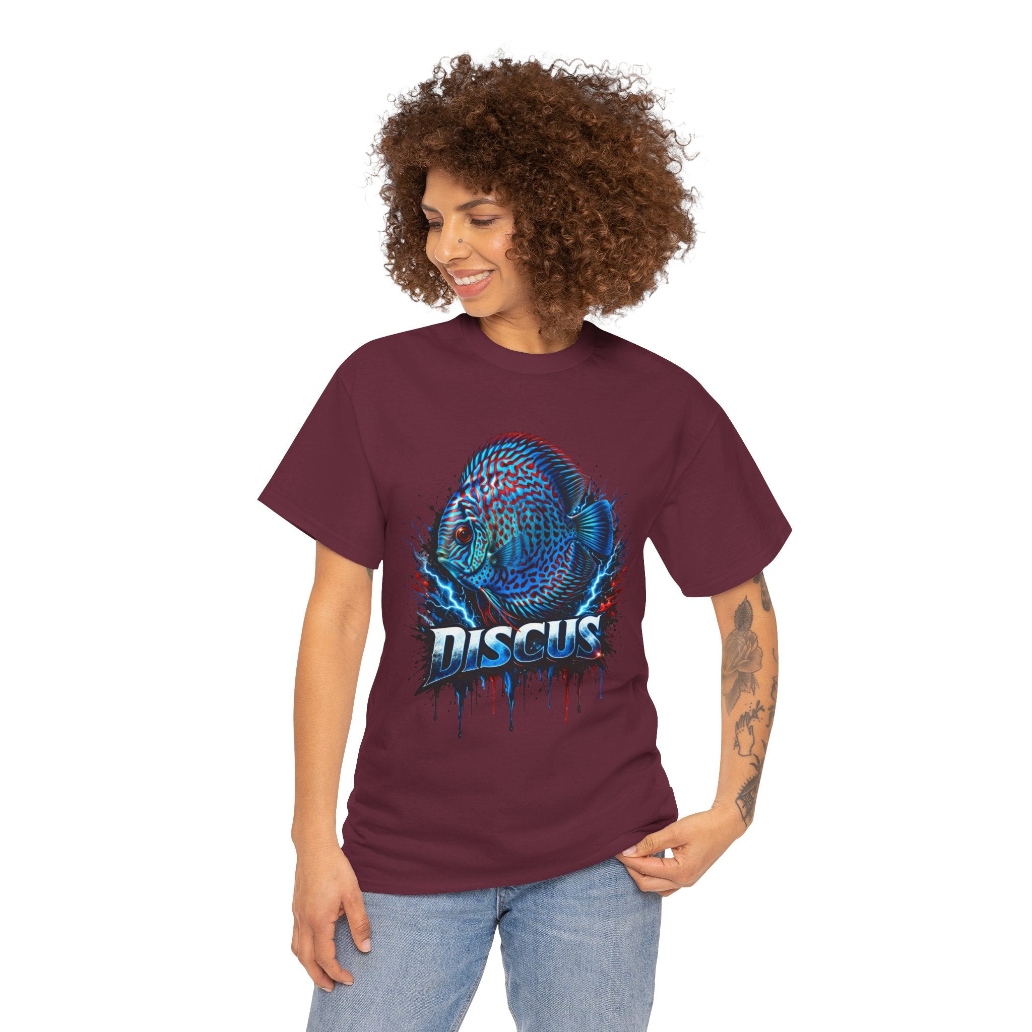 Discus Fish Graphic Tee - Vibrant Aquarium Fish Shirt