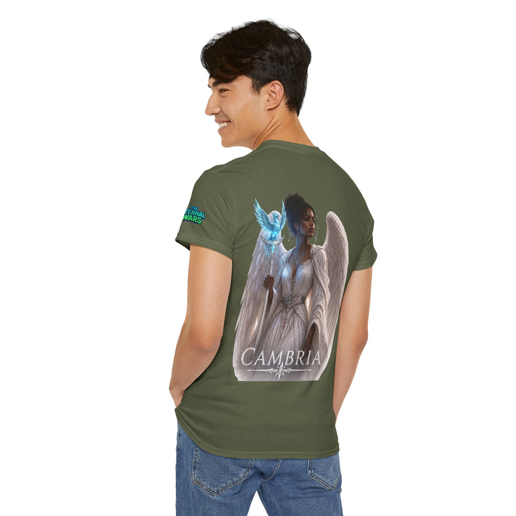 The Eternal Wars Graphic Tee – "Cambria" Winged Warrior Shirt