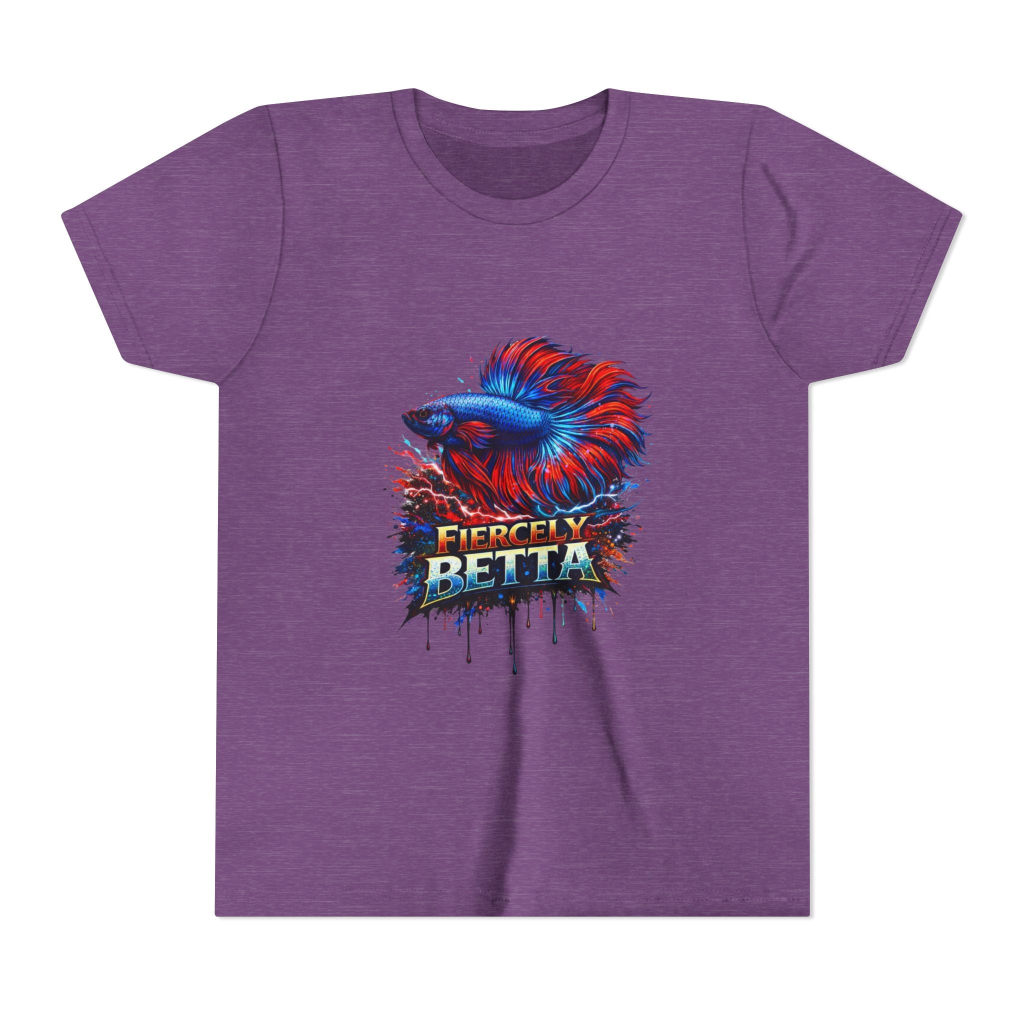 Fiercely Betta Youth Tee - Colorful Betta Fish Graphic Shirt