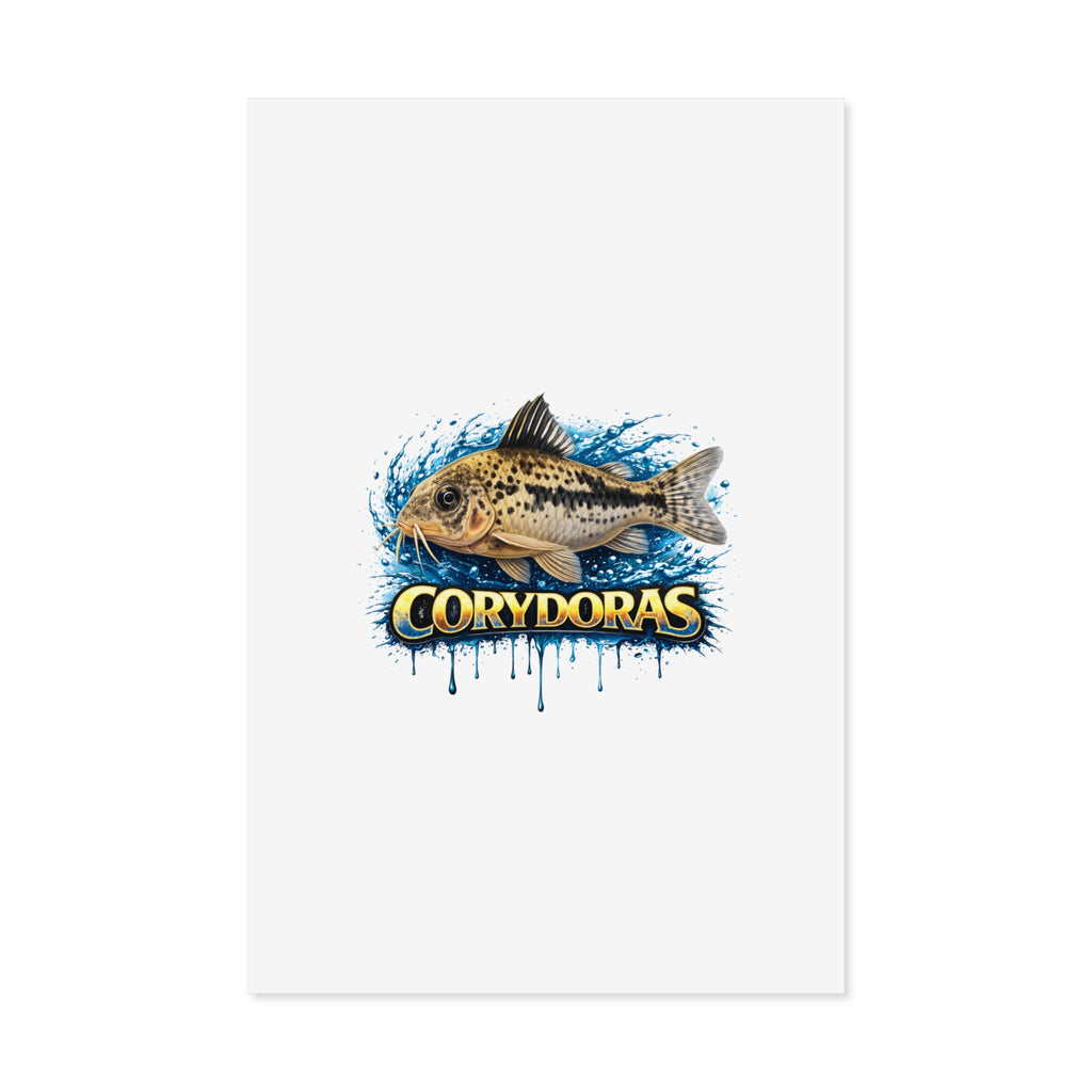 Corydoras Fish Poster — Freshwater Aquarium Art Print