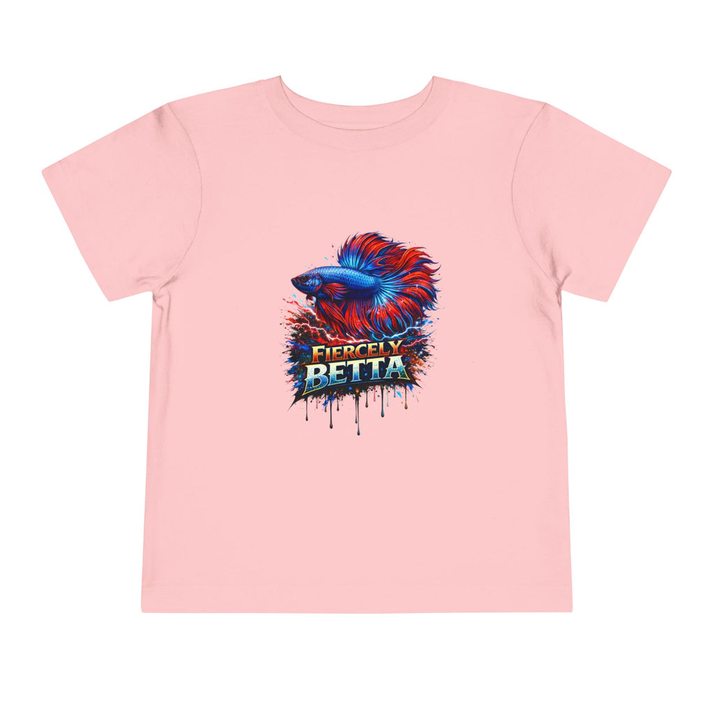 Toddler Tee - 'Fierce Betta' Colorful Betta Fish Graphic Shirt for Kids