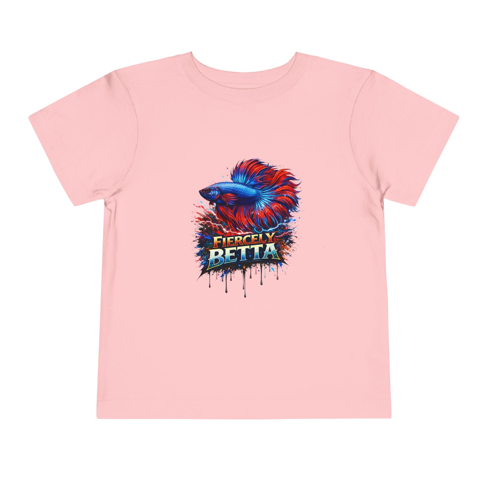 Toddler Tee - 'Fierce Betta' Colorful Betta Fish Graphic Shirt for Kids