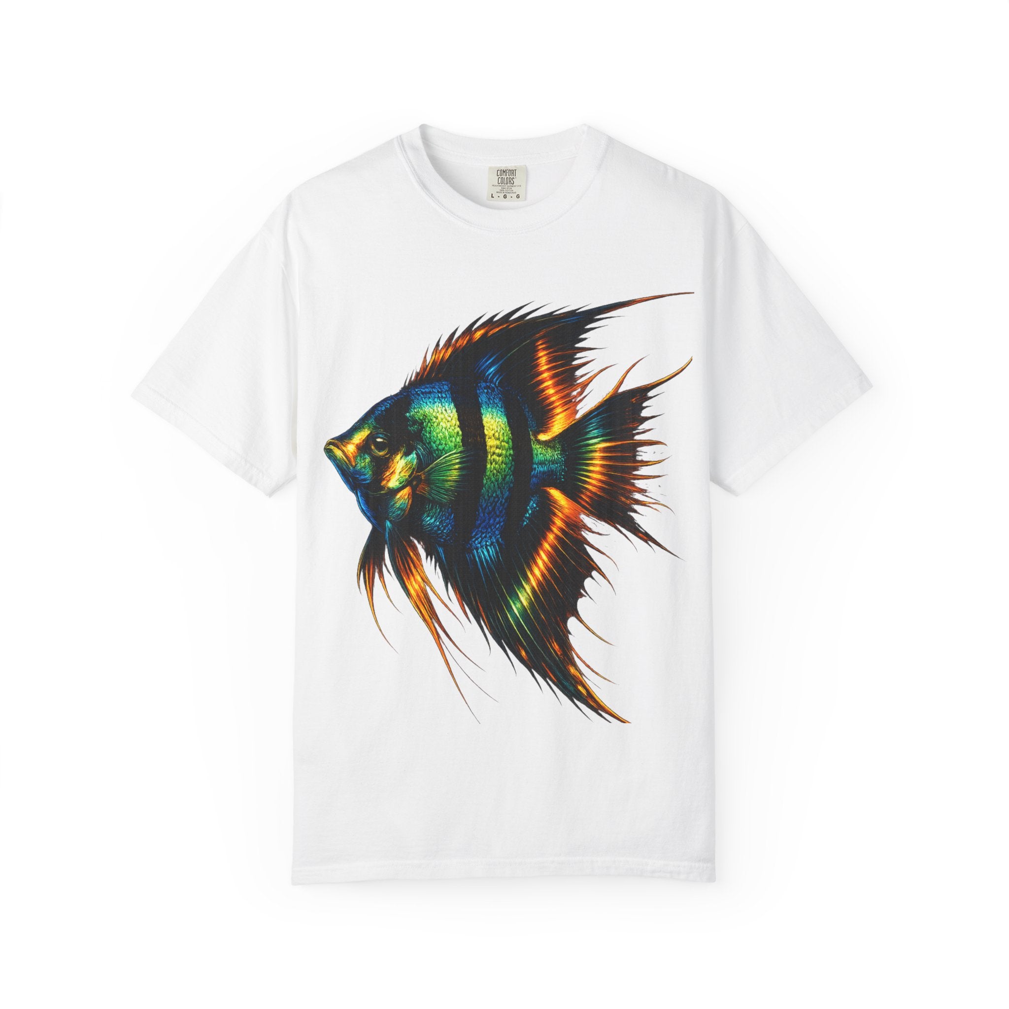 Angelfish Graphic T-Shirt — Vibrant Tropical Fish Illustration