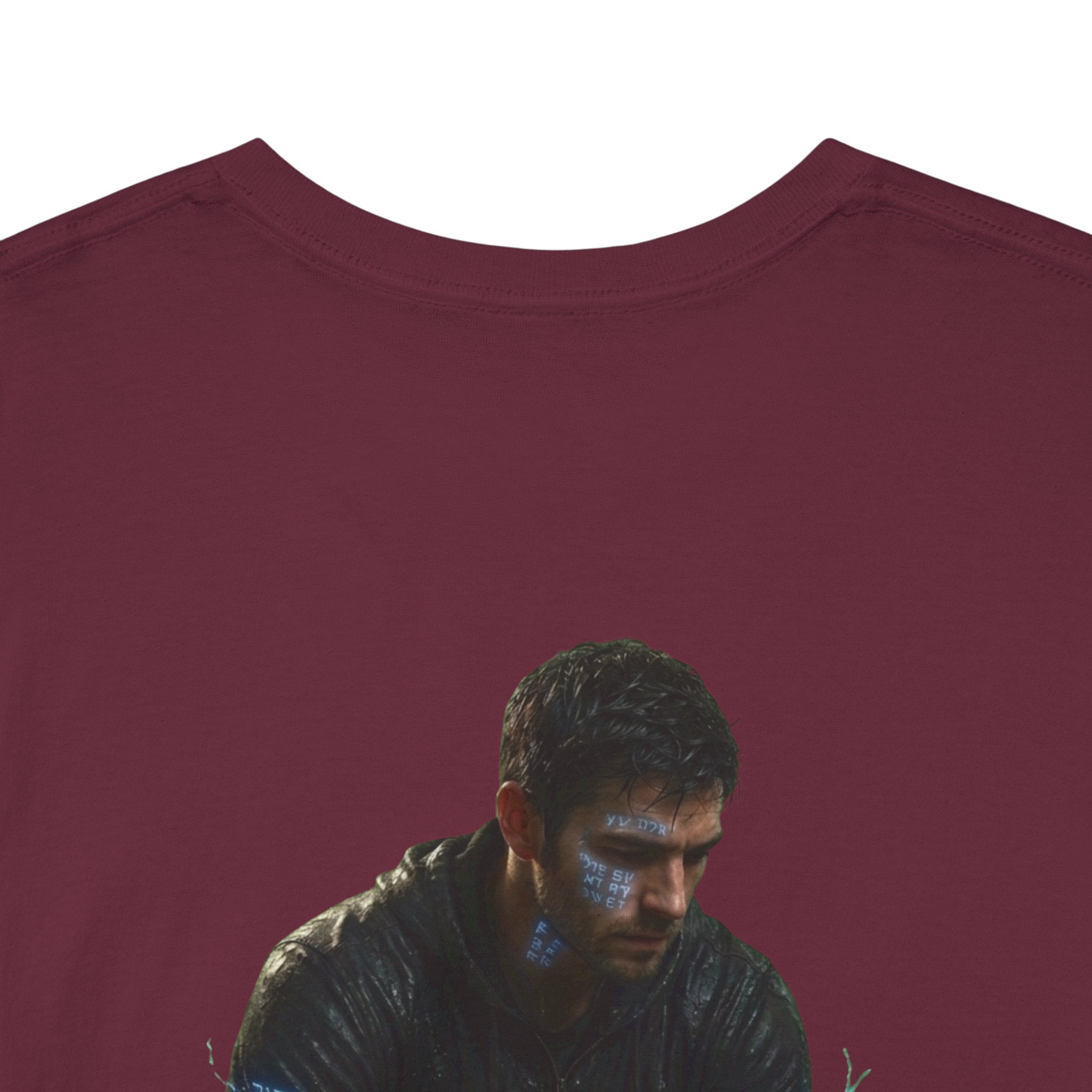 T-Shirt — Nature Warrior Graphic Tee with Man and Dog Illustration