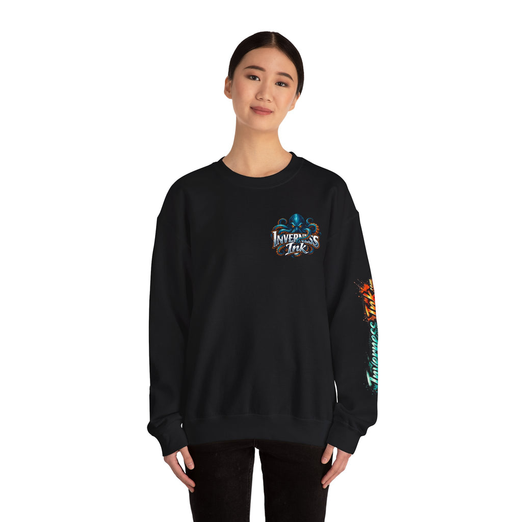 Betta Fish Crewneck Sweatshirt — Colorful Neon Tropical Fish Graphic