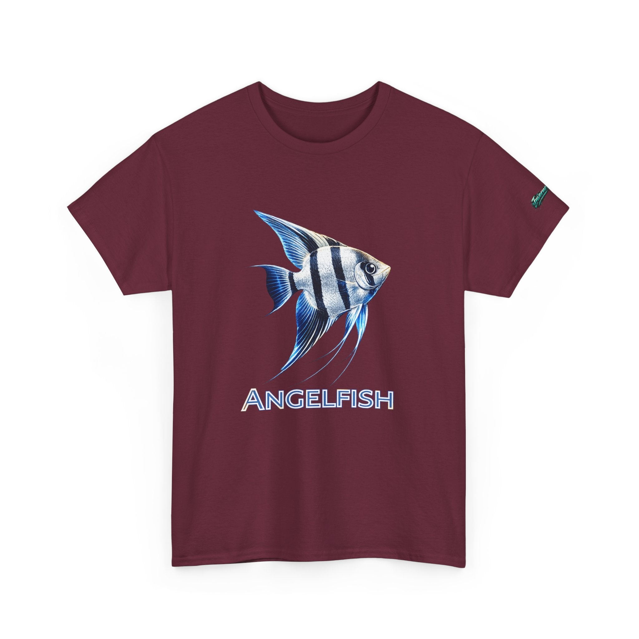 Angelfish Graphic Tee — Blue Tropical Fish Shirt